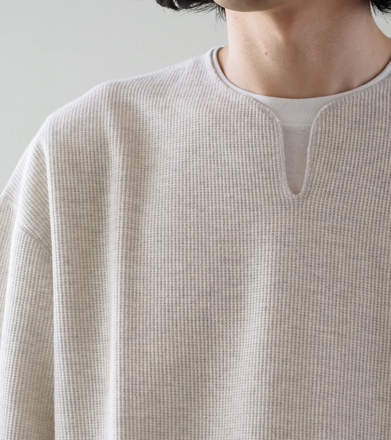 Blurhms  Root Stock Rough&Smooth Thermal Over-Neck , Heather Oatmeal