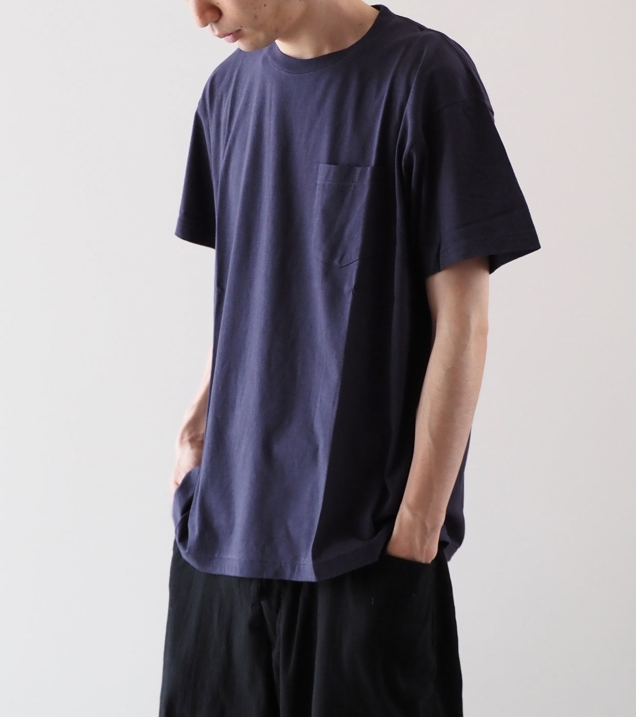 COMOLI Surplus Tee Shirts, Navy