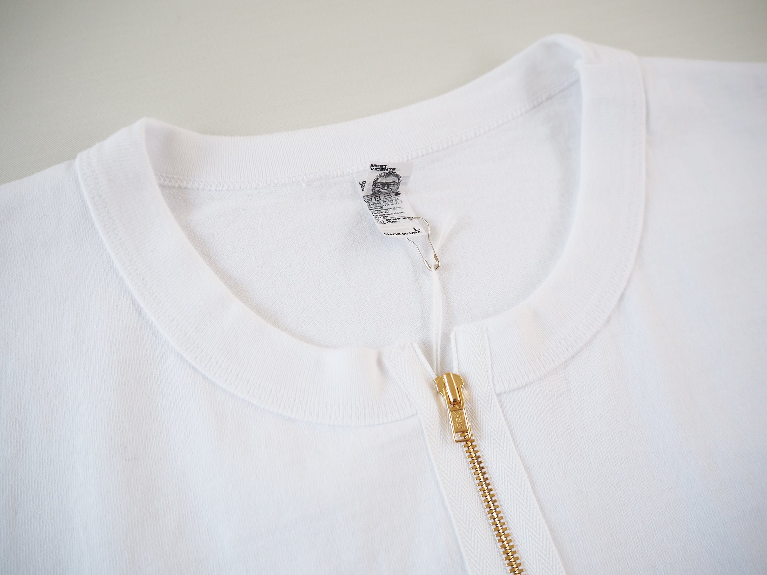 Zip Tee Shirt, White