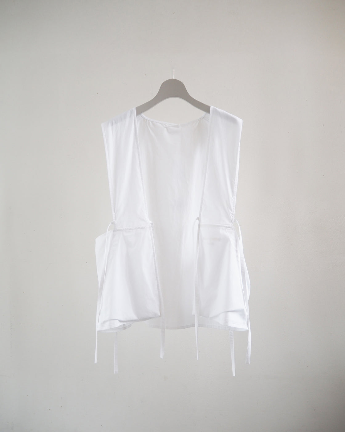 Chambray vest, White