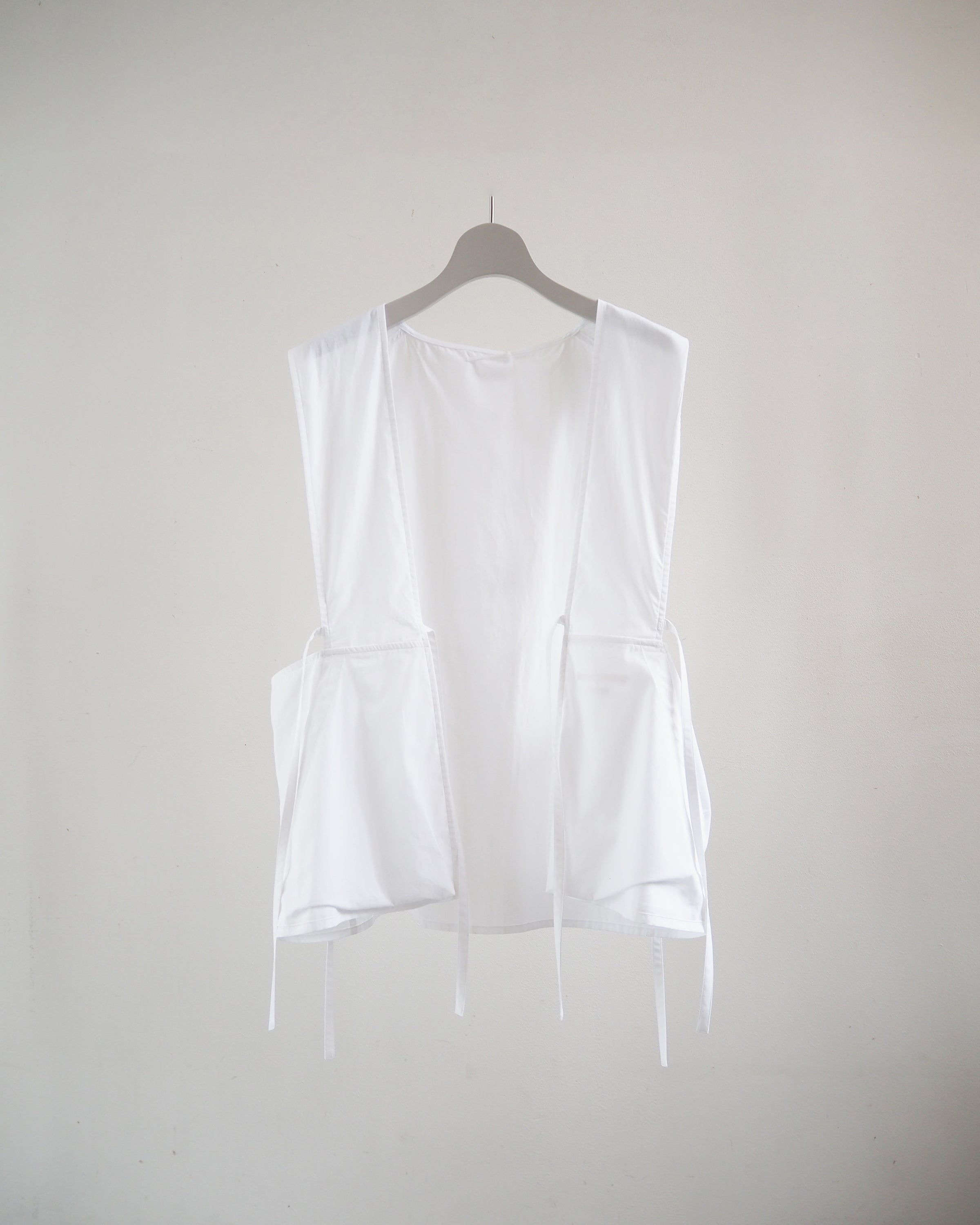 Chambray vest, White