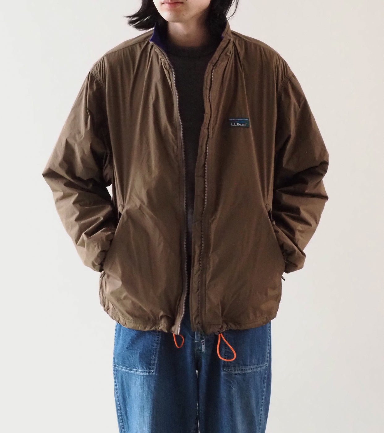 L.L.Bean JAPAN EDITION Men's Lovell Microfleece lined Jacket, Mocha