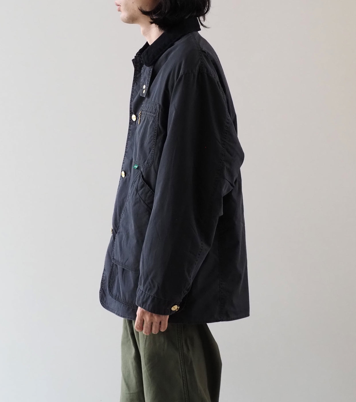 L.L.Bean JAPAN EDITION Men's Bean's Field Coat, Insulated Indigo , Fade Black