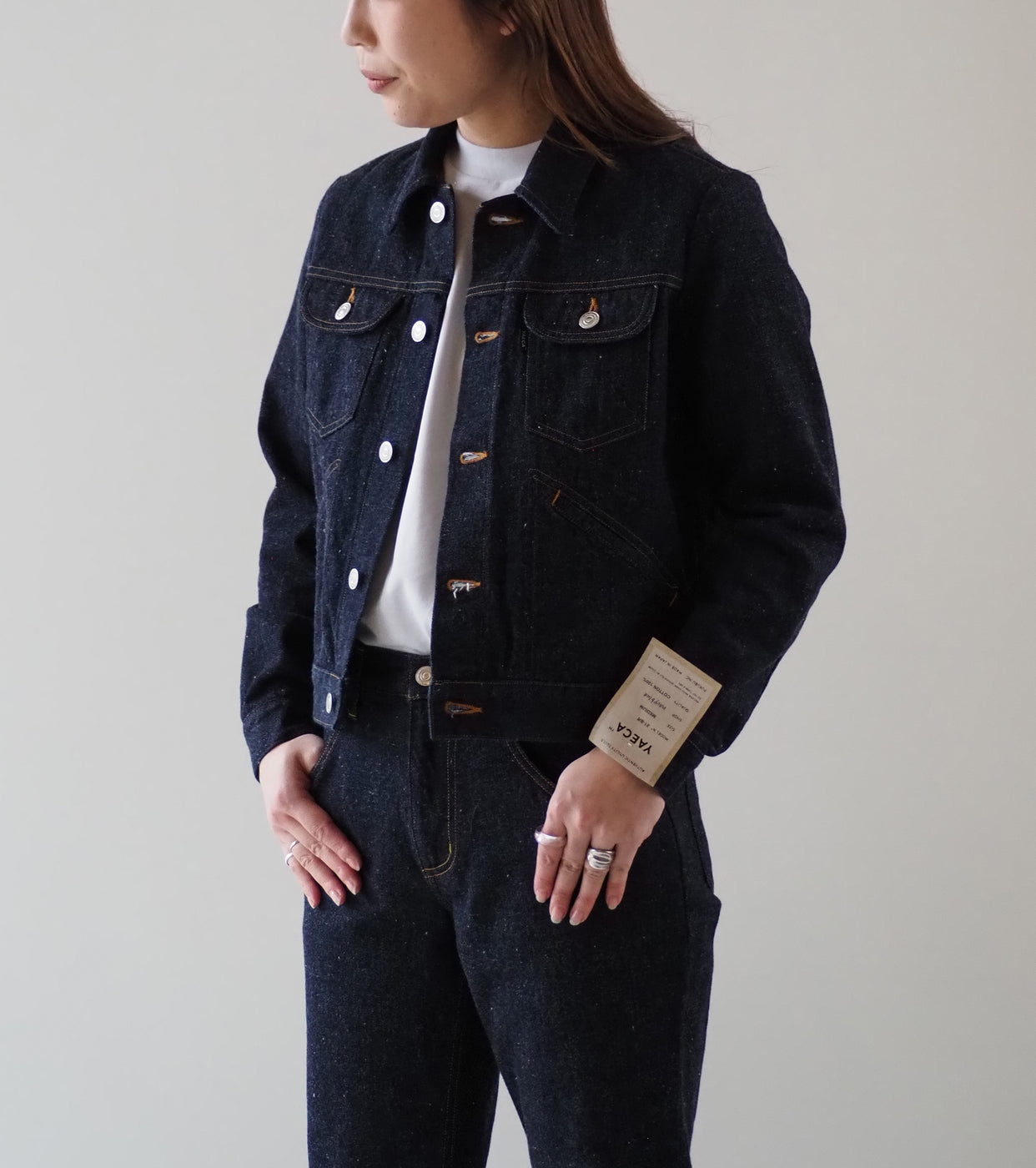 YAECA DENIM Women's 4Pockets Jacket , Broken