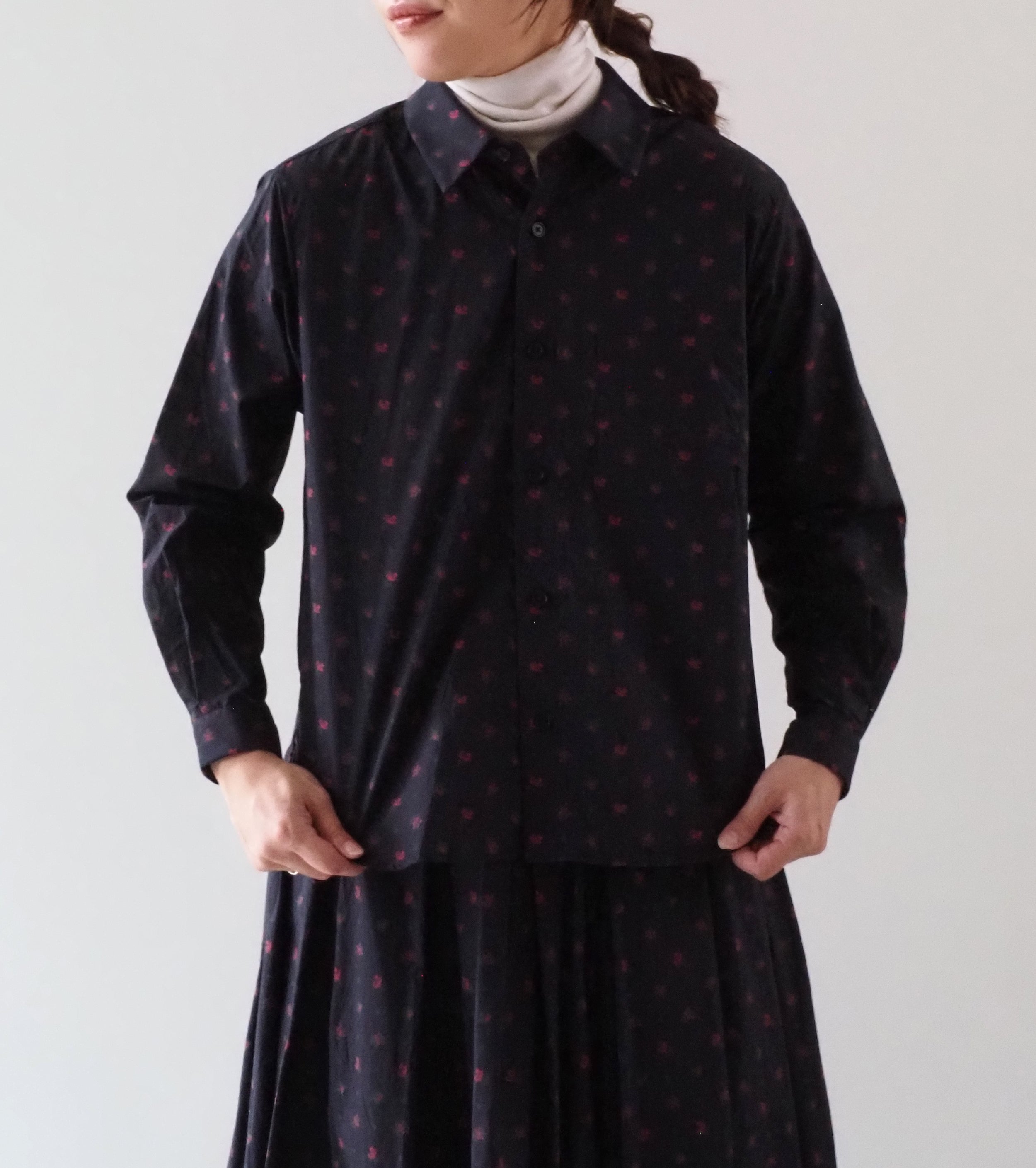 YAECA CANVAS DESIGN ボタン シャツ , Clio – Navyblue