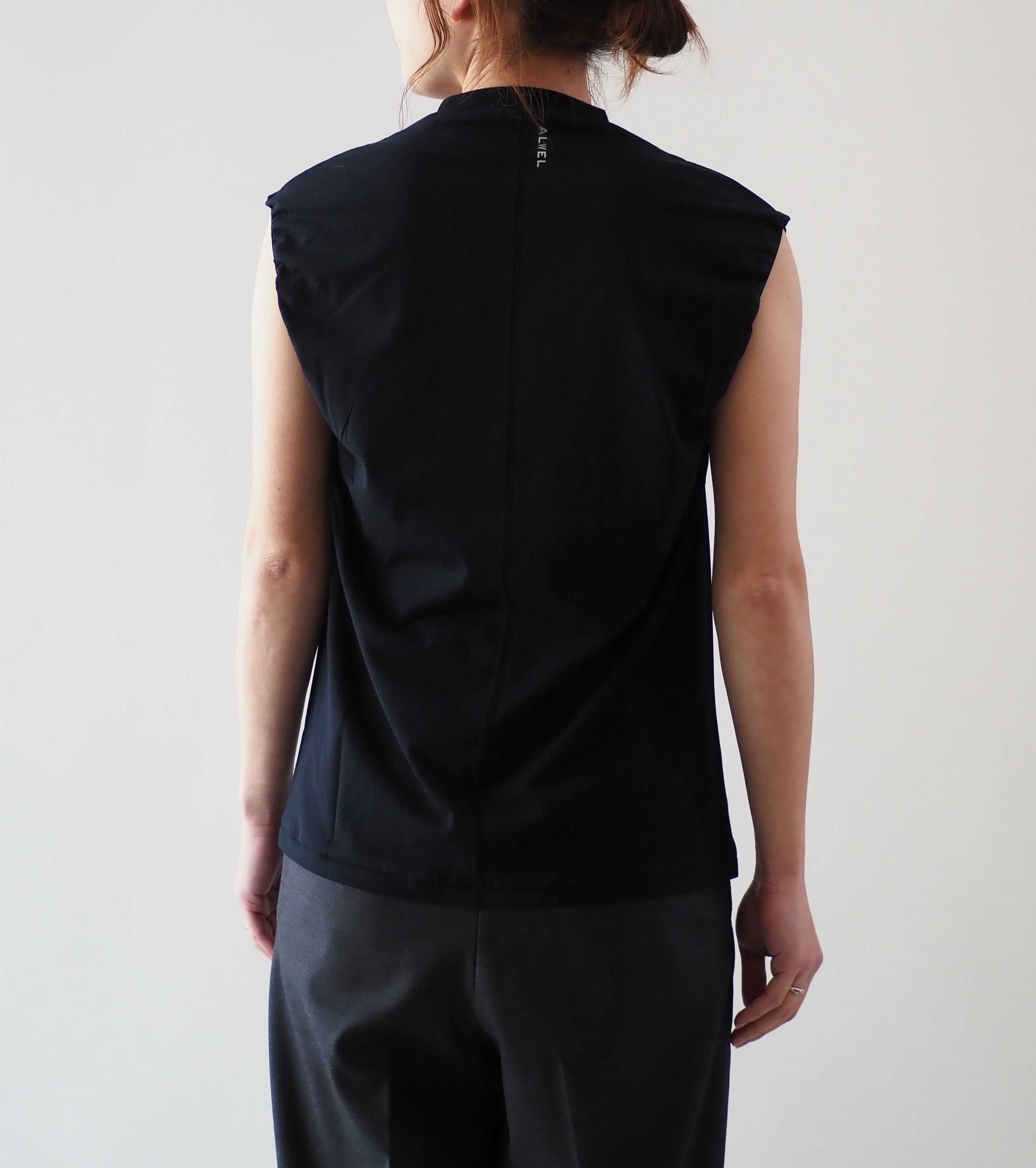 ALWEL Sleeveless Mock Neck Top, Black