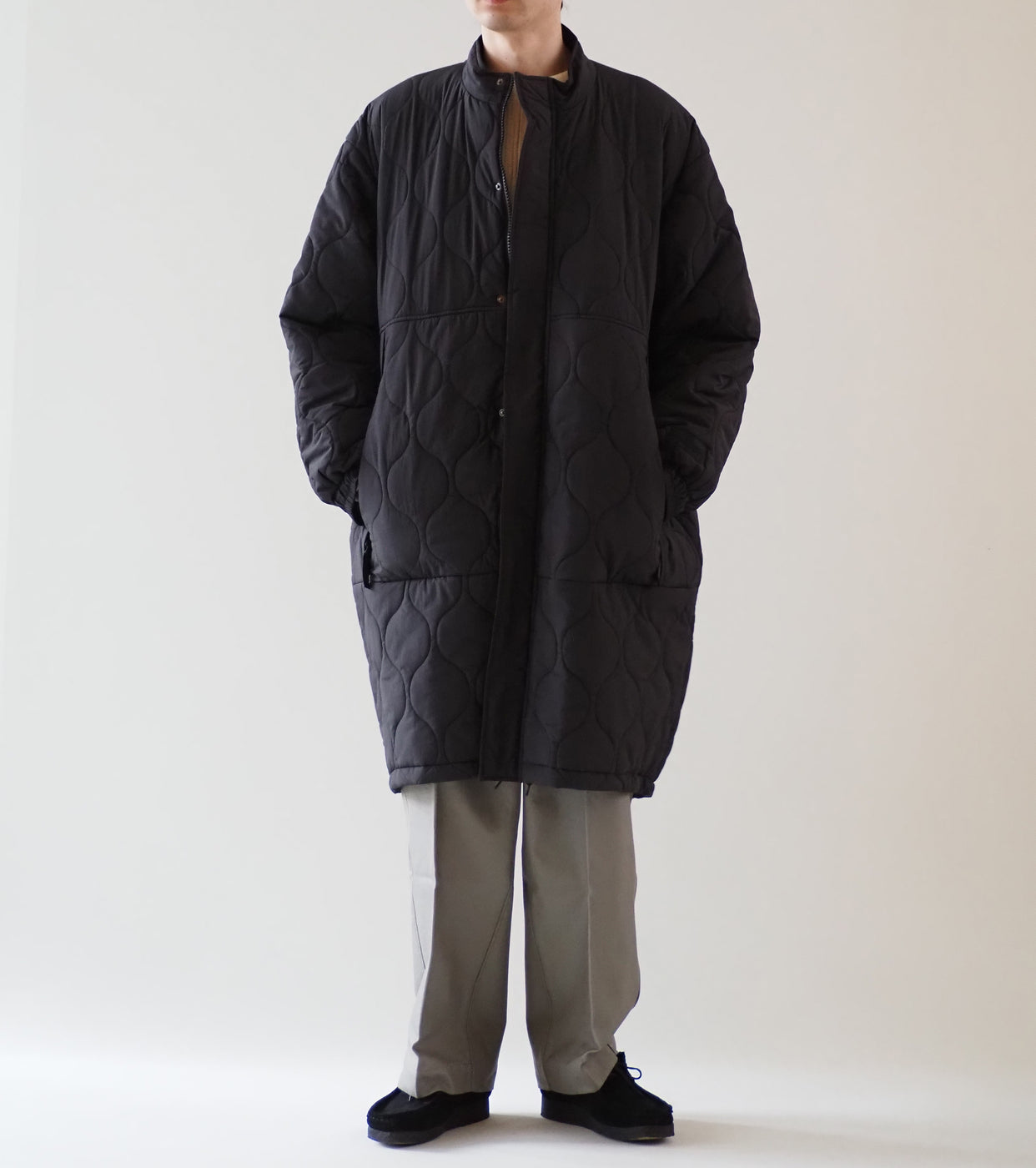 WILD THINGS QUILTING MONSTER PARKA ,Black
