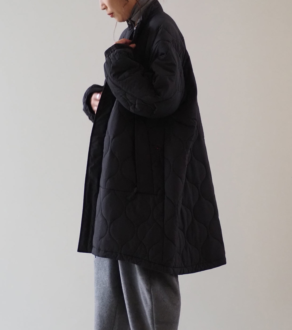 WILD THINGS QUILTING MONSTER PARKA ,Black