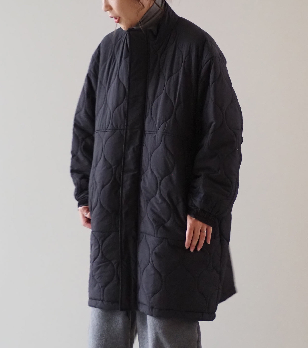 WILD THINGS QUILTING MONSTER PARKA ,Black