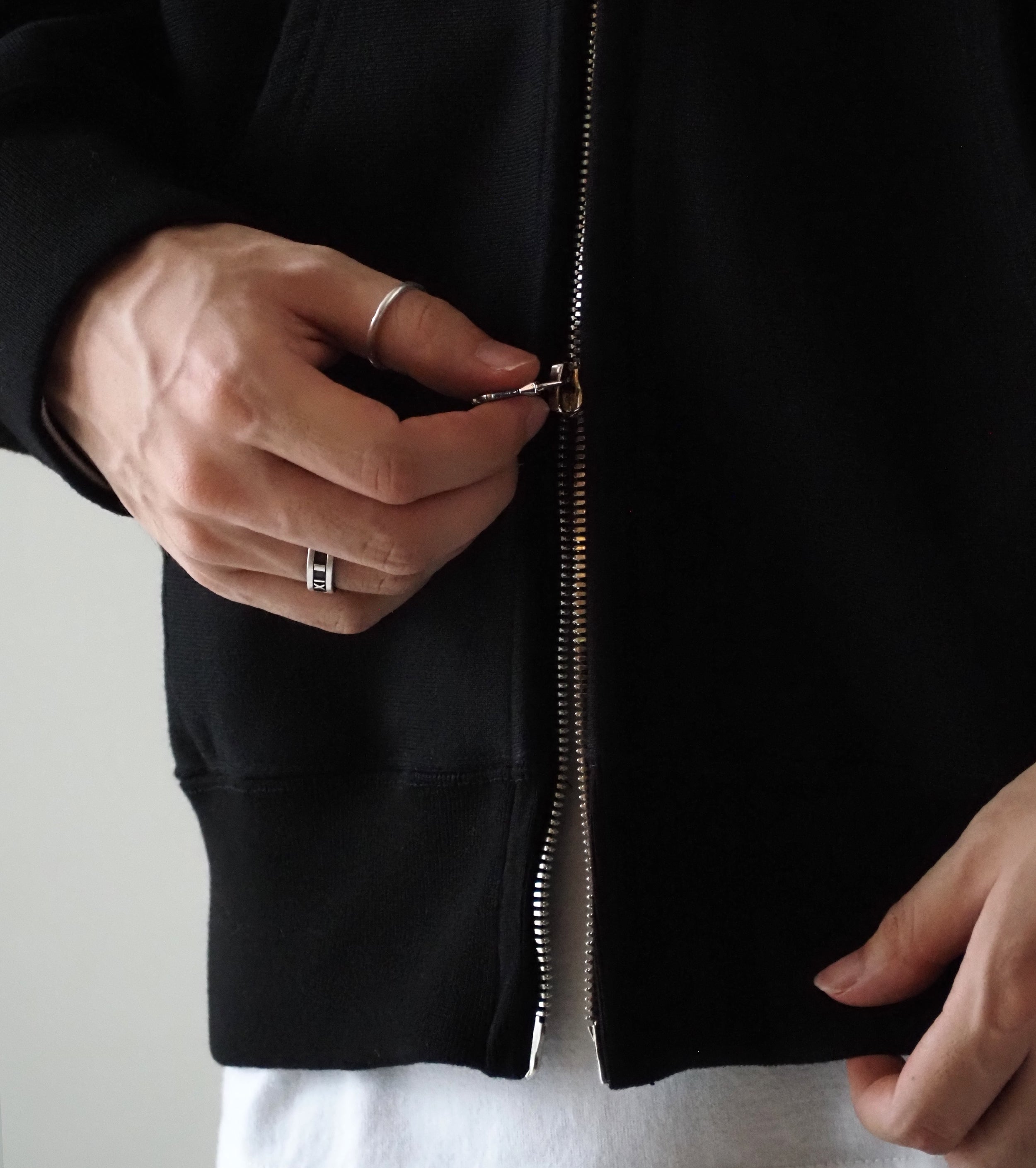 blurhms ROOTSTOCK Soft&Hard Sweat Hoodie ZIP , Black