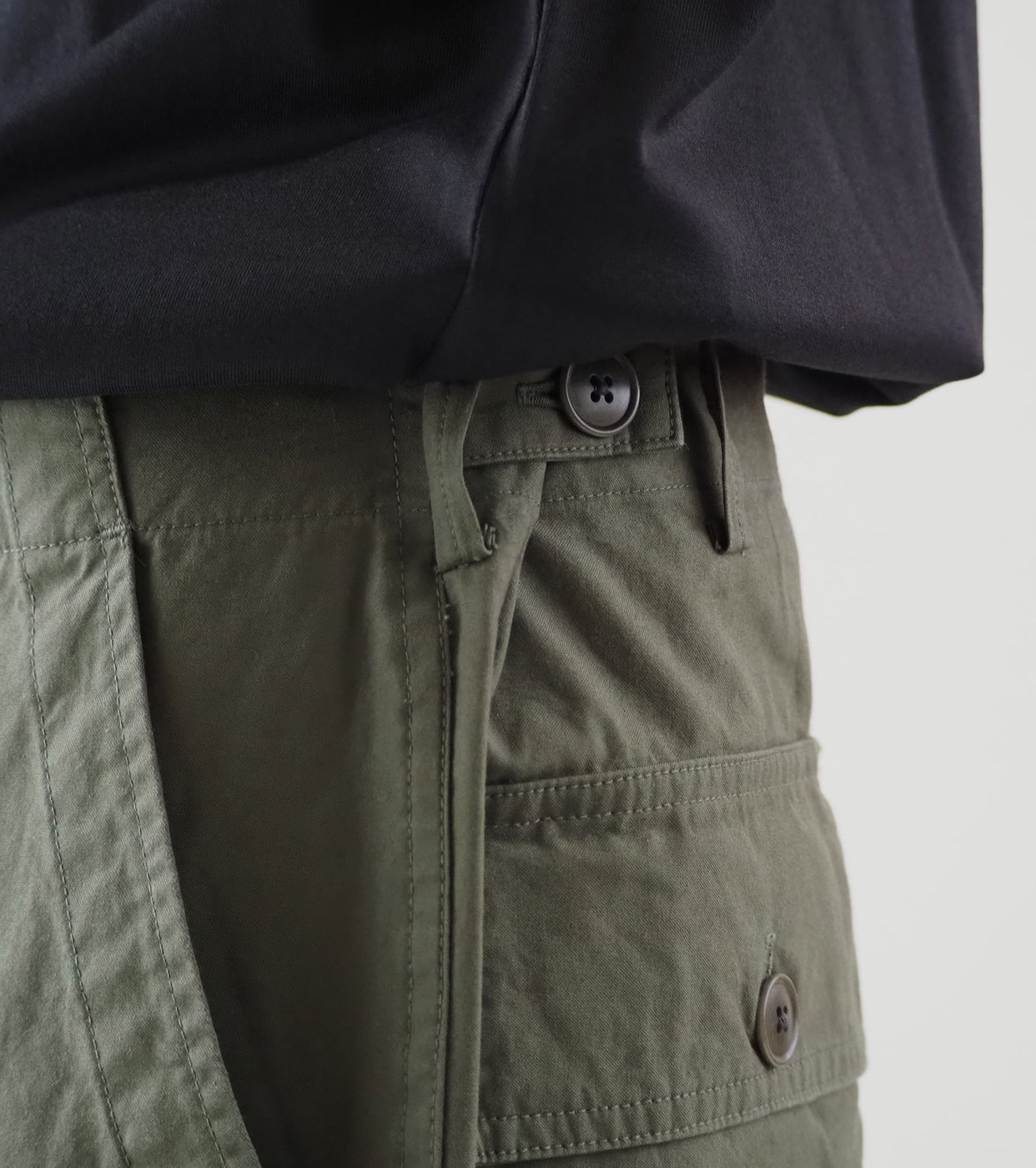 YAECA Like Wear Baker pants , Olive Poplin