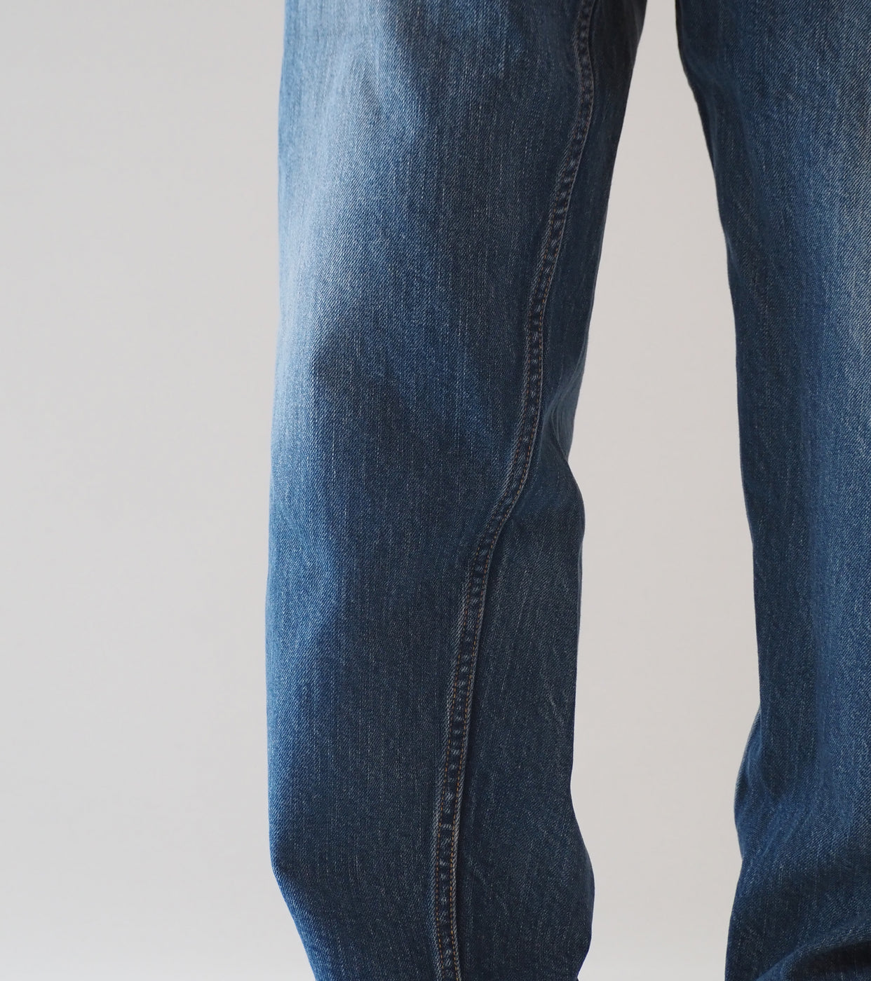 CIOTA Wide Tapered 5 Pocket Pants, Medium Dark Blue(Damage)