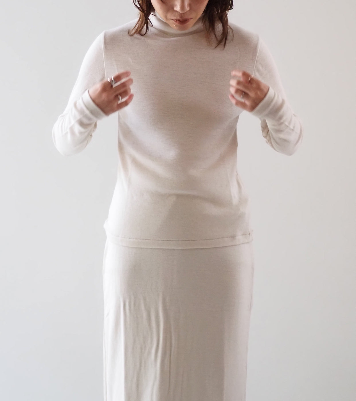 blurhms Wool Rib Turtle Neck ,  Ivory