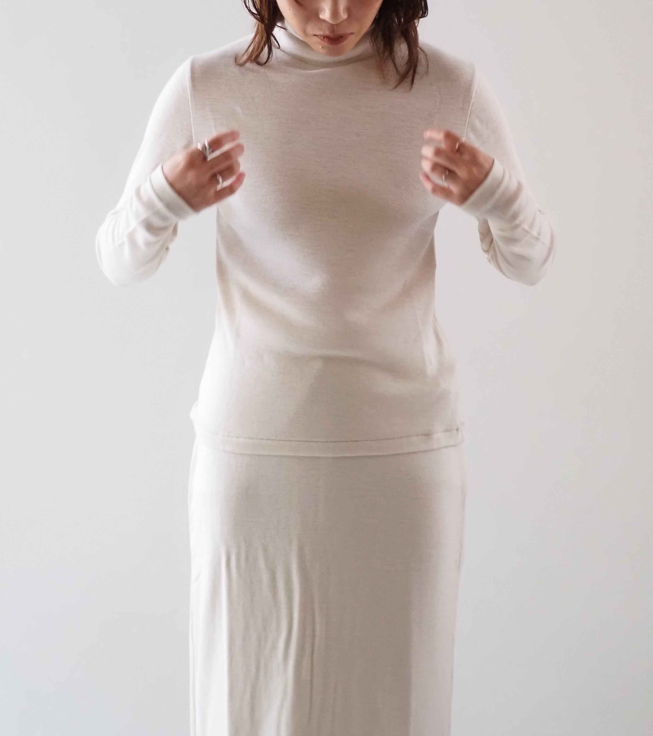 blurhms Wool Rib Turtle Neck ,  Ivory