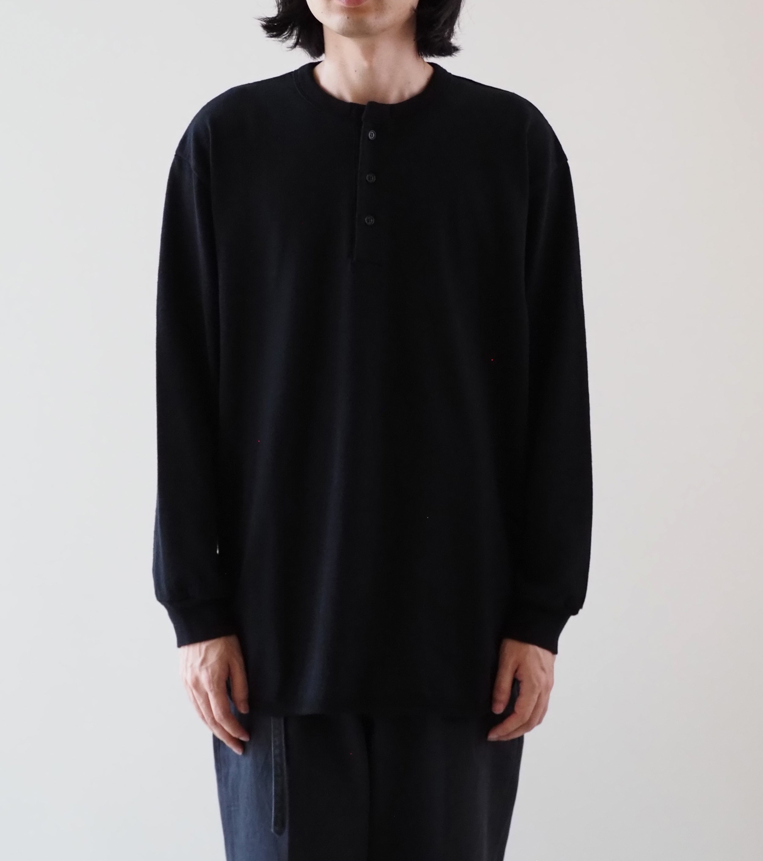 blurhms Cotton Silk Nep Baseball Henry , Black – Navyblue