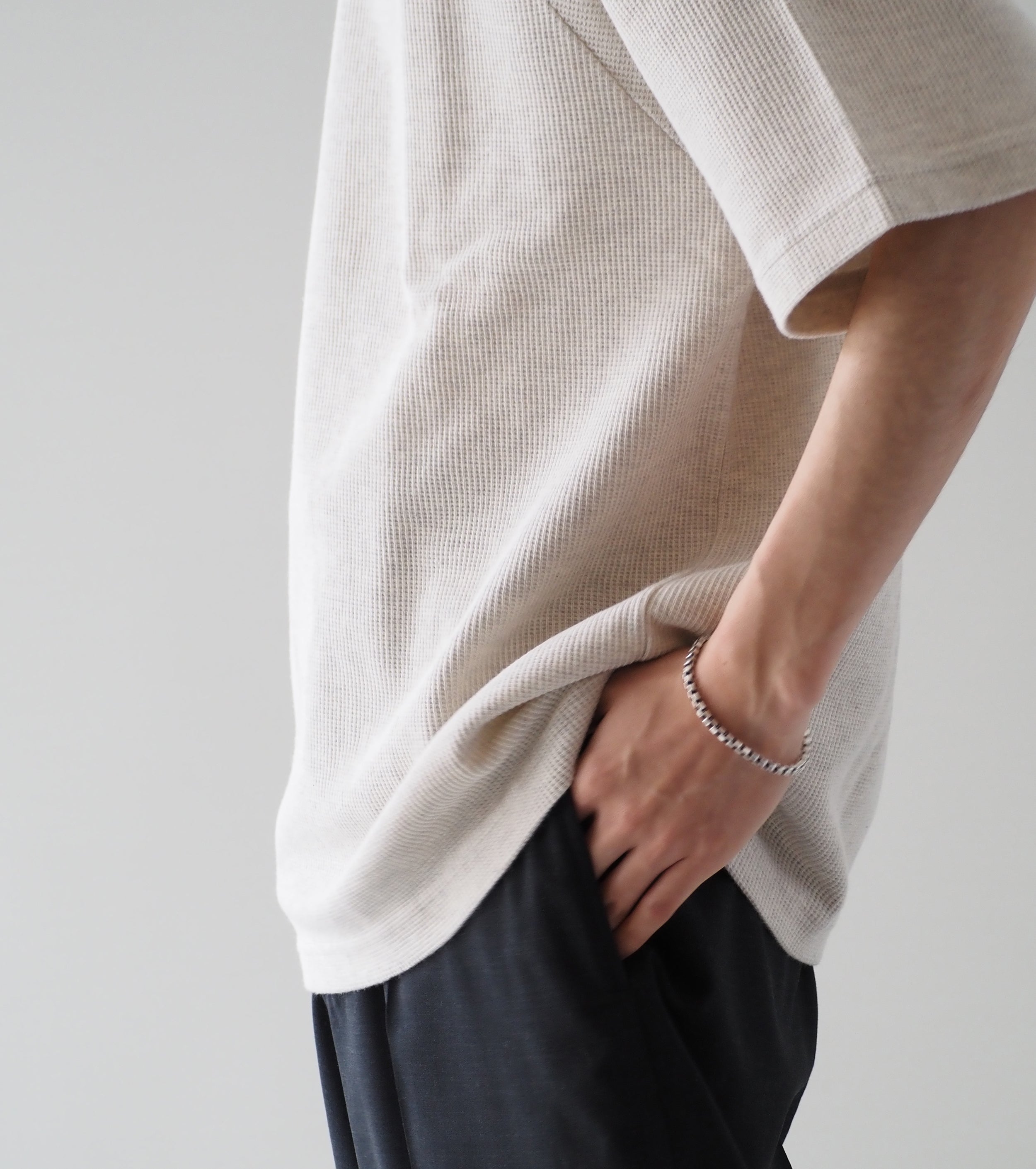 Blurhms  Root Stock Rough&Smooth Thermal Raglan Tee , Heather Oatmeal