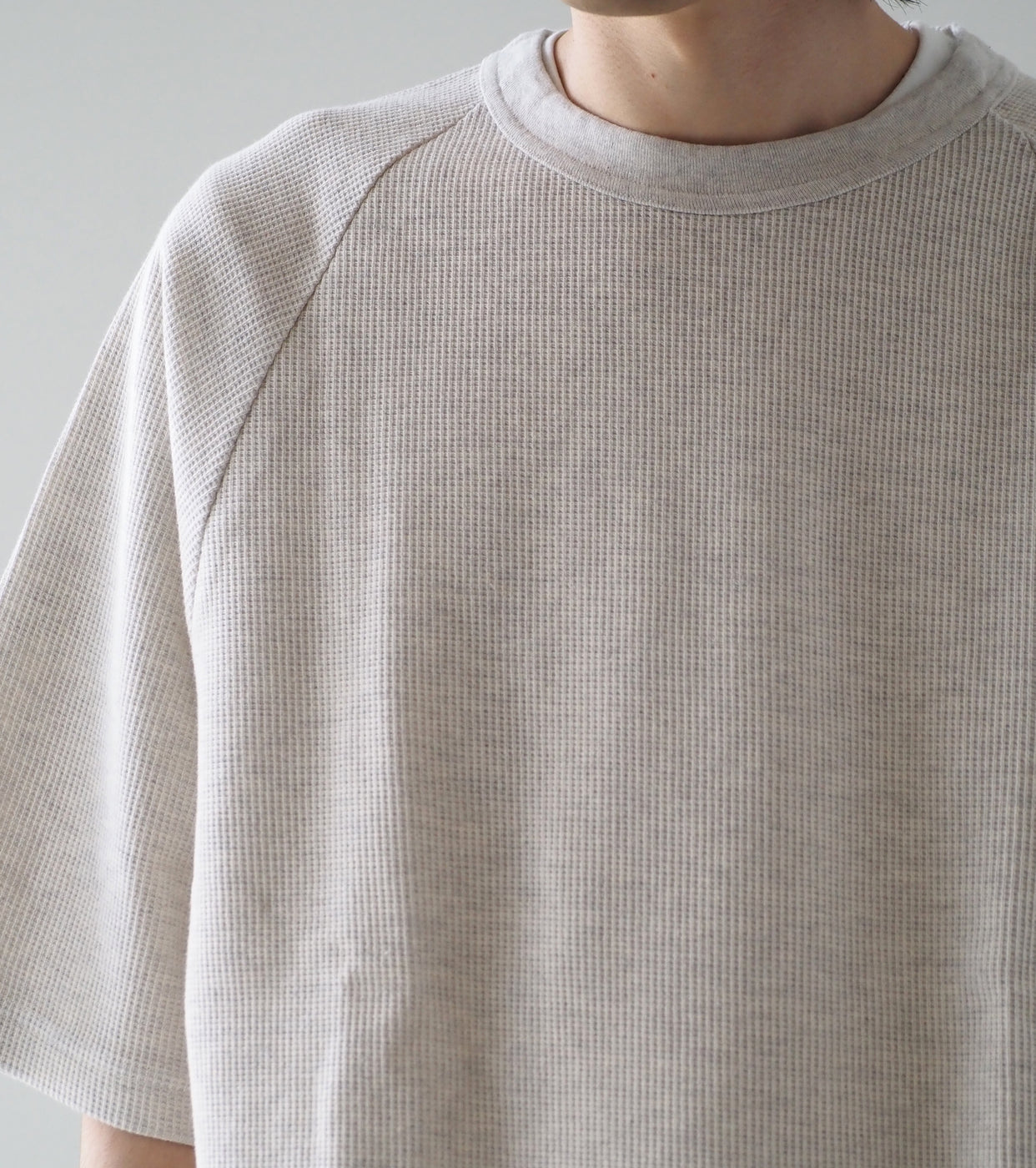 Blurhms  Root Stock Rough&Smooth Thermal Raglan Tee , Heather Oatmeal