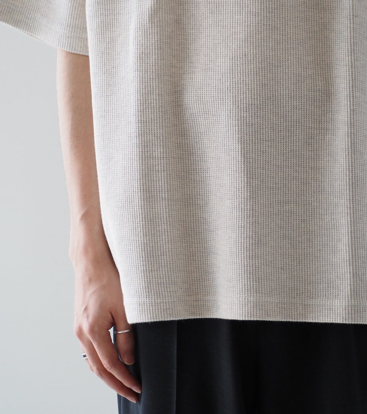 Blurhms  Root Stock Rough&Smooth Thermal Raglan Tee , Heather Oatmeal