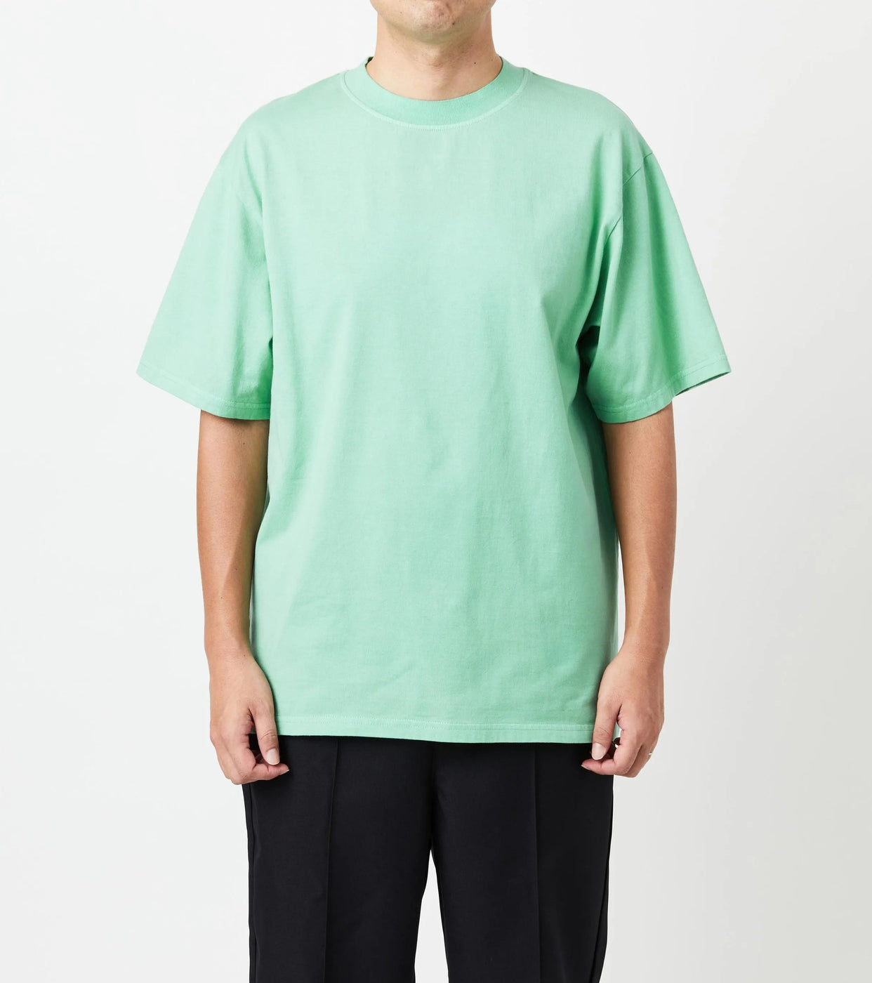 Yonetomi NEW BASIC GARMENT DYED T-SHIRT , Mint