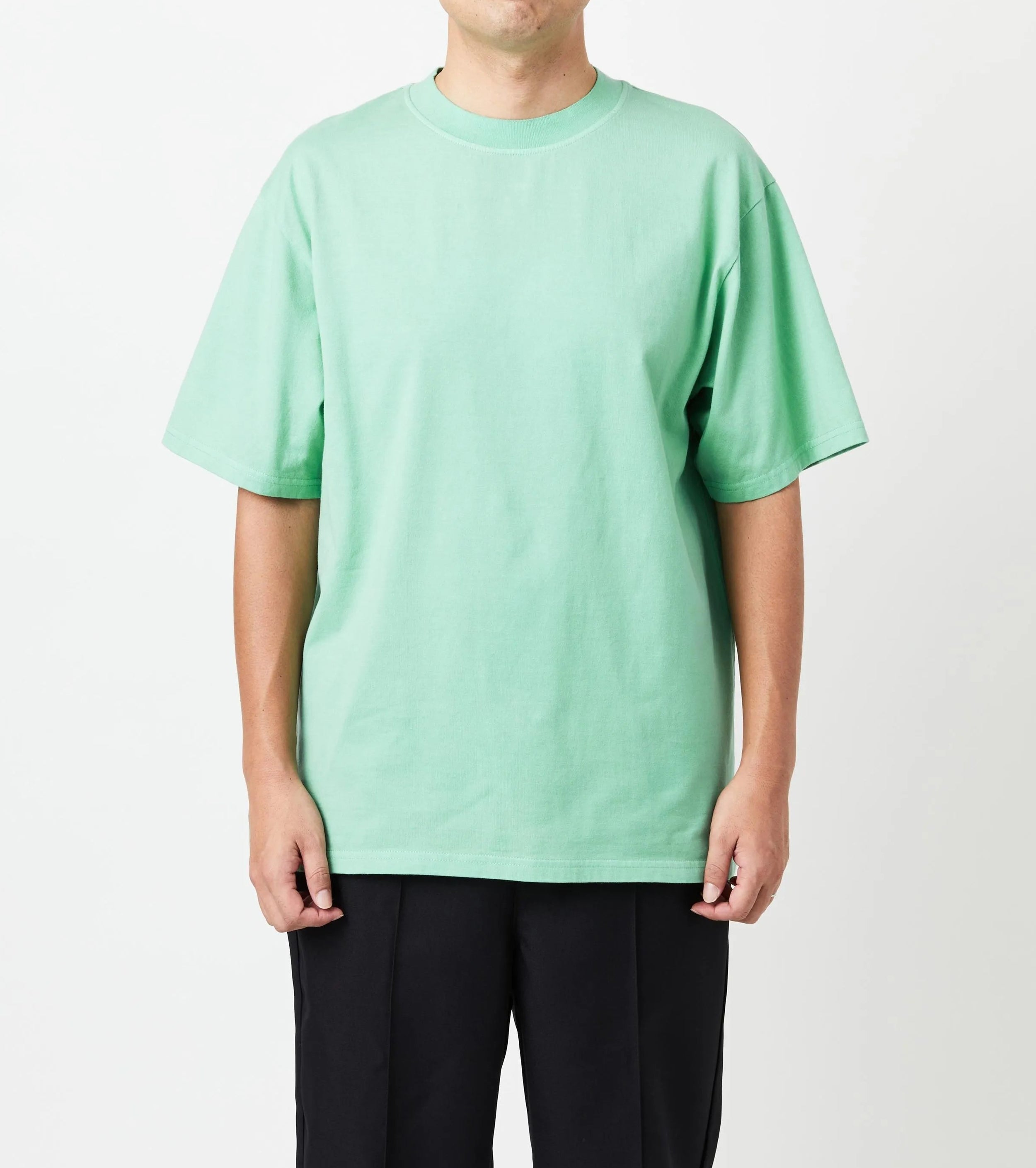 Yonetomi NEW BASIC GARMENT DYED T-SHIRT , Mint