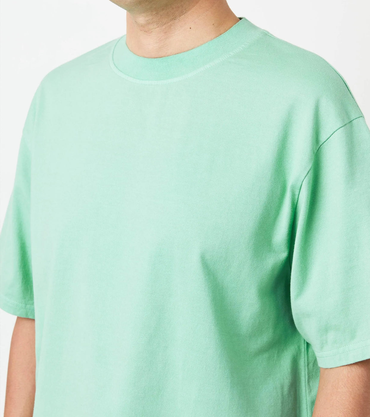 Yonetomi NEW BASIC GARMENT DYED T-SHIRT , Mint
