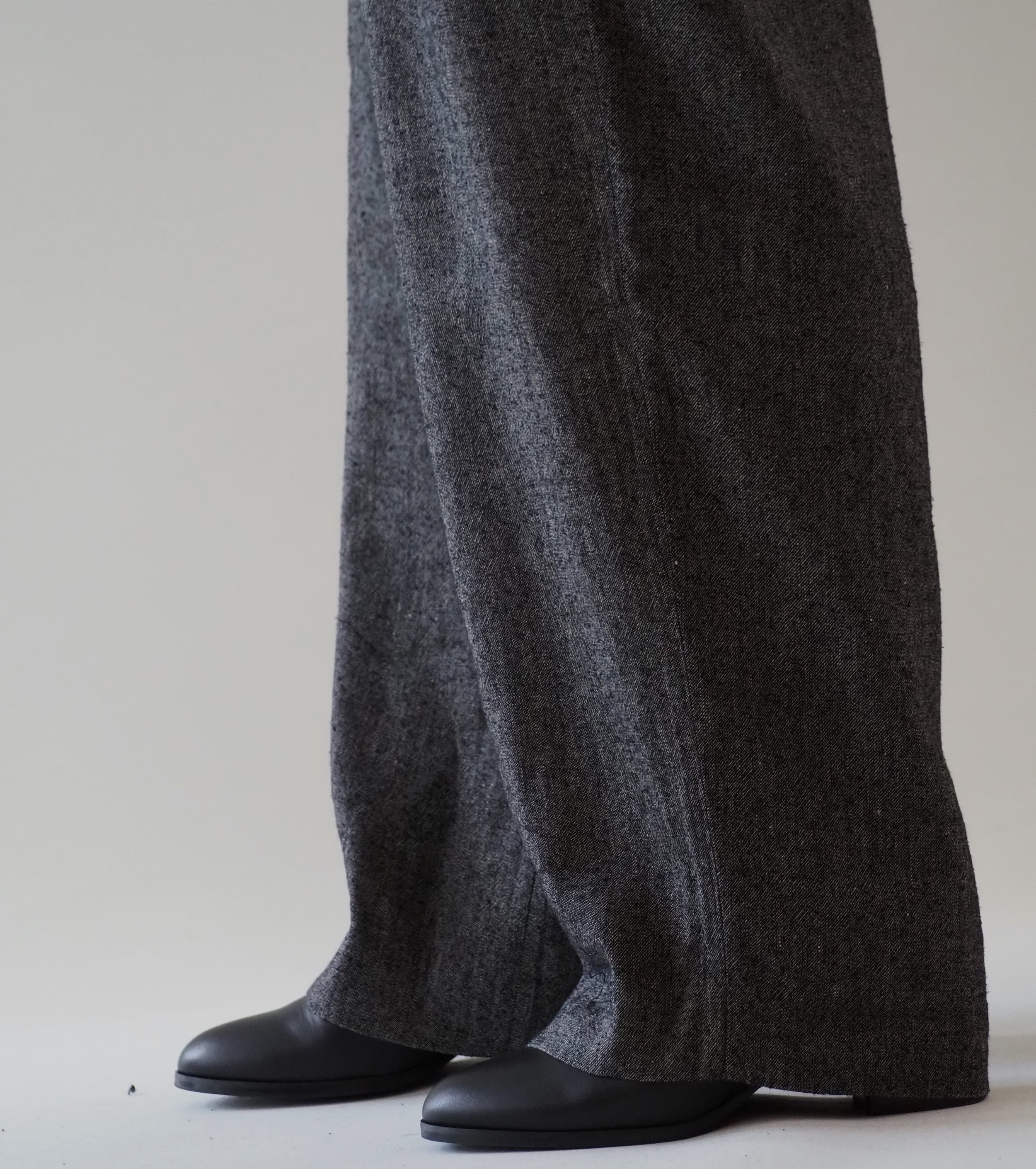 Blurhms Silk Linen Apron-Overalls  , Black Chambray