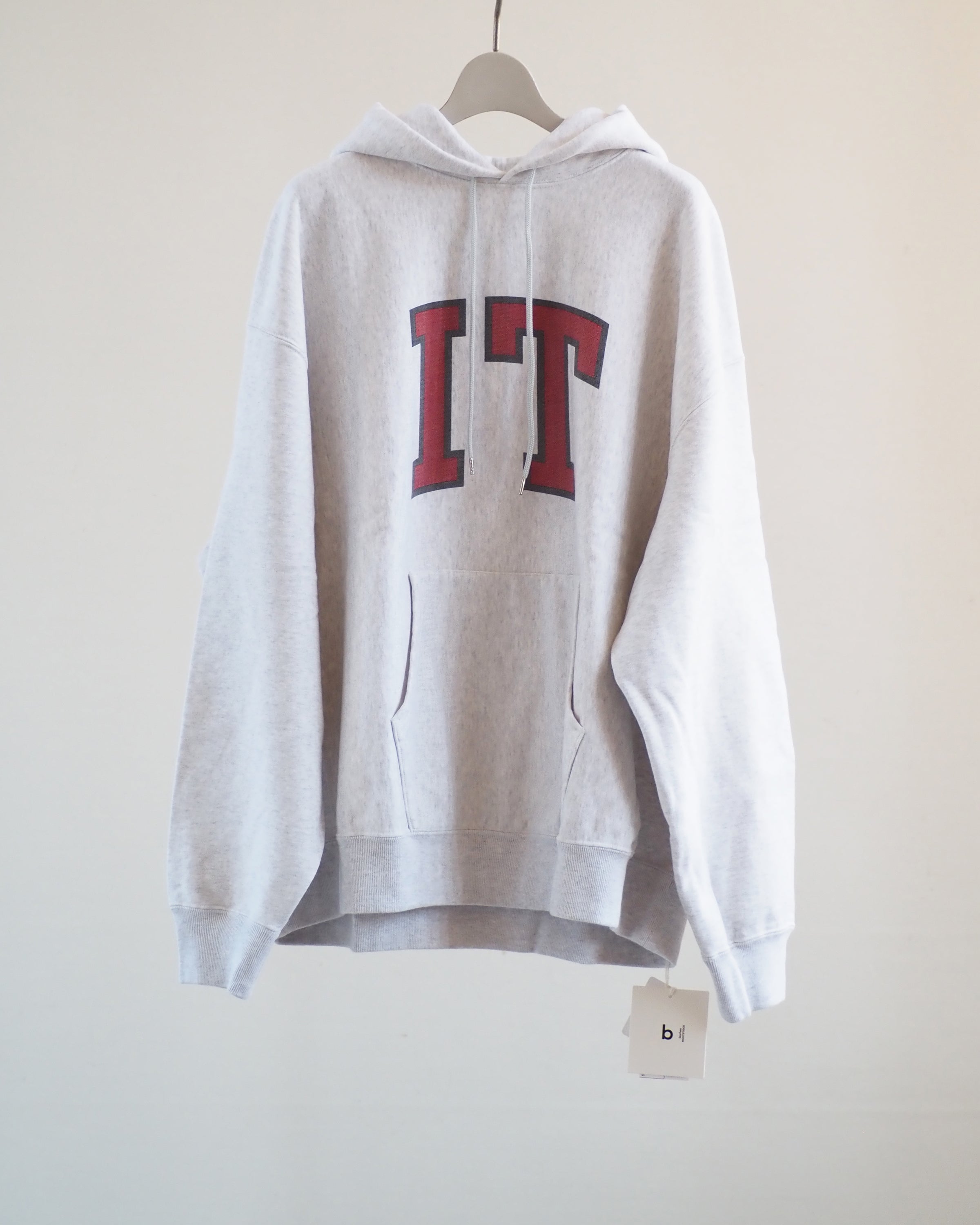 Blurhms Print Sweatshirt Hoodie Pullover Big,Heater White×IT-M