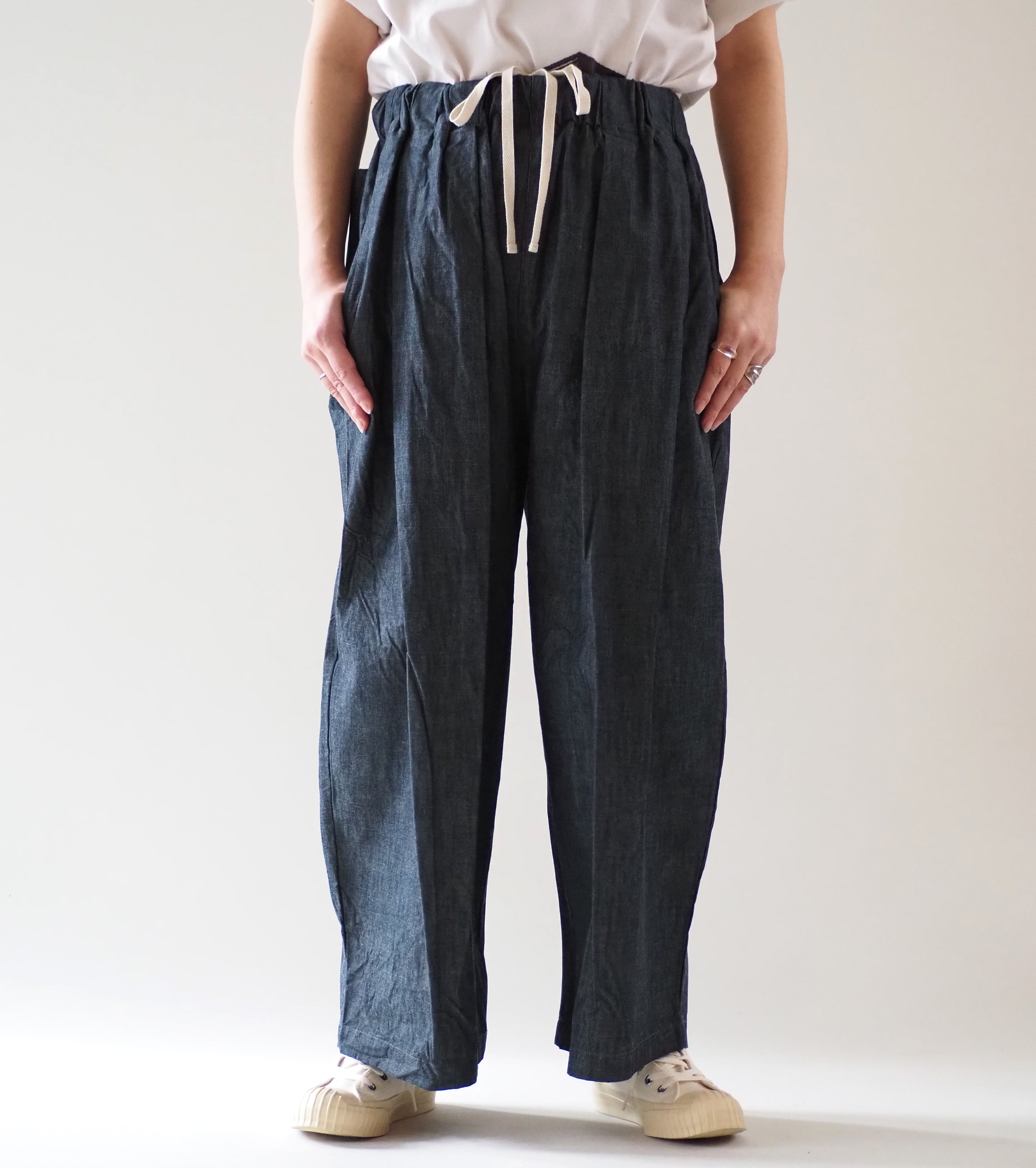 Yarmo ワーク パンツ, Indigo Chambray – Navyblue