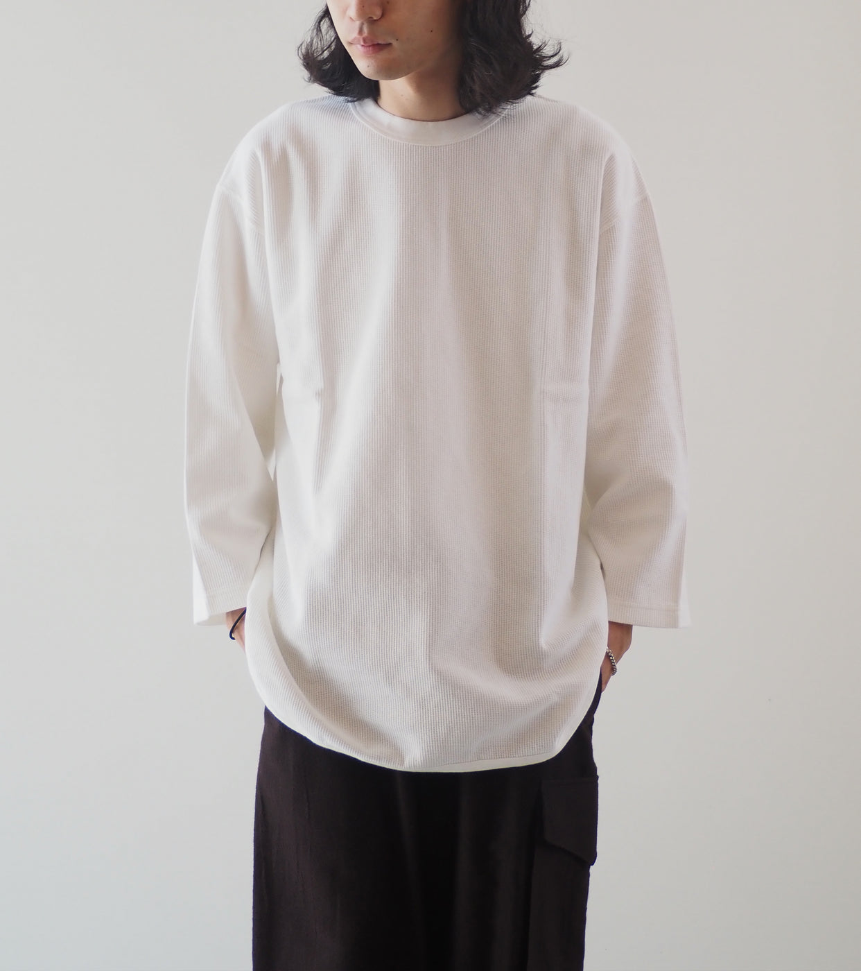 Blurhms Root Stock Rough&Smooth Thermal Baseball Tee,White