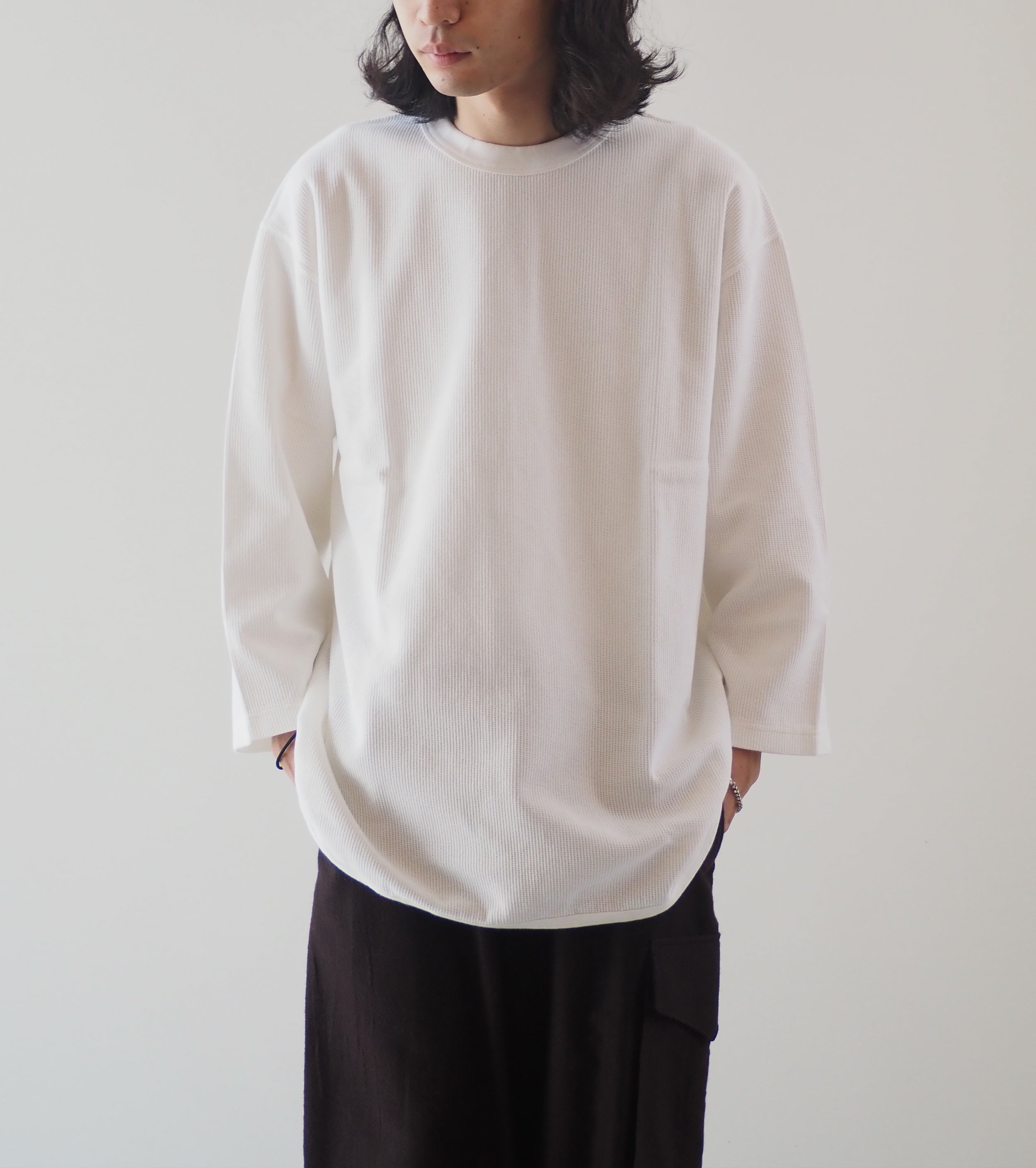 Blurhms Root Stock Rough&Smooth Thermal Baseball Tee,White
