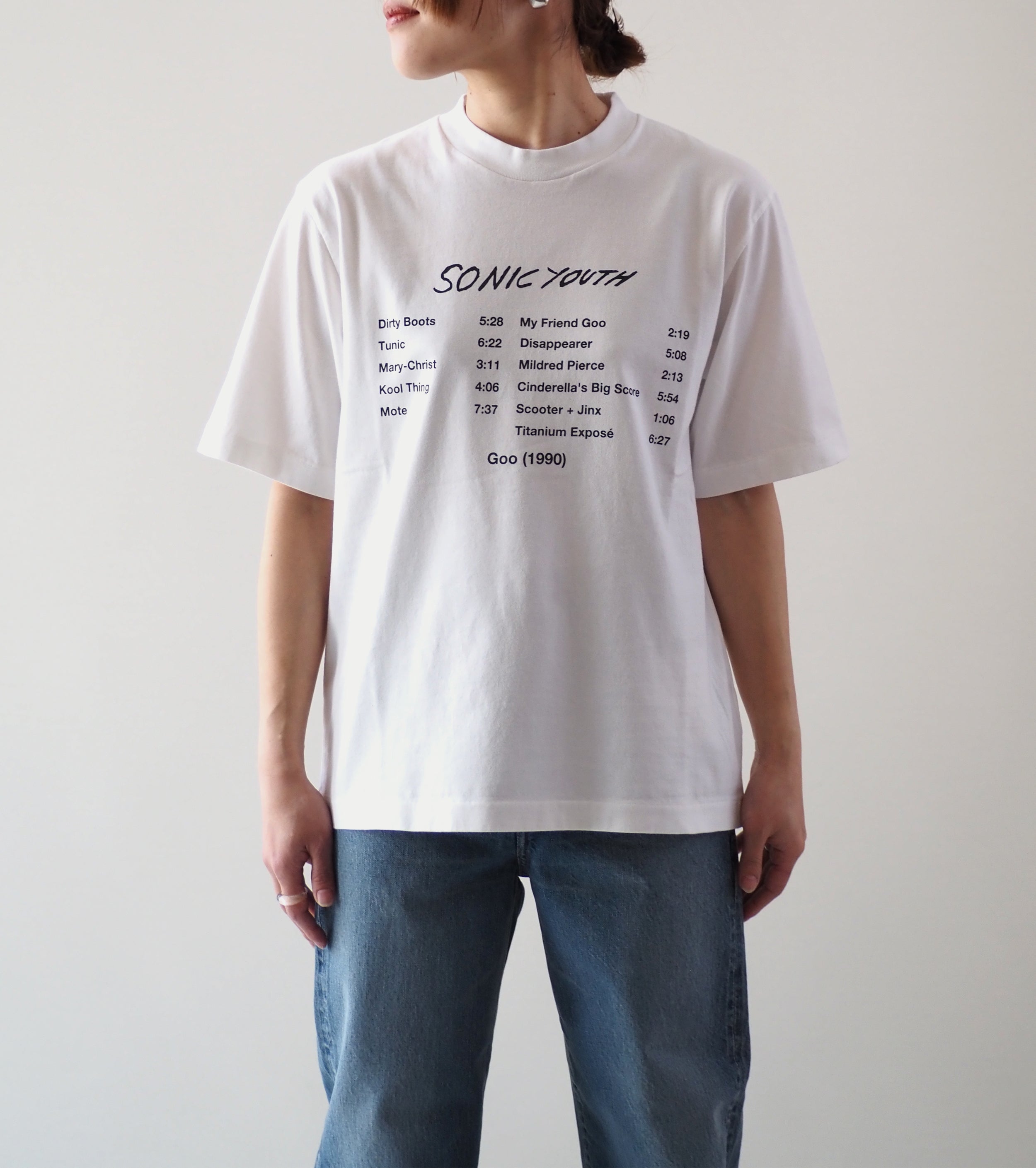 blurhms ROOT STOCK グー プリント Tシャツ スタンダード, White 