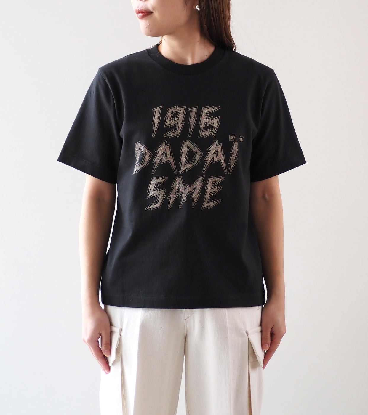 blurhms ROOTSTOCK DADAISM Print Tee STANDARD , Ink Black × Ivory-PT