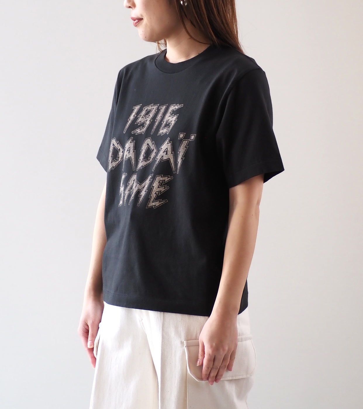 blurhms ROOTSTOCK DADAISM Print Tee STANDARD , Ink Black × Ivory-PT