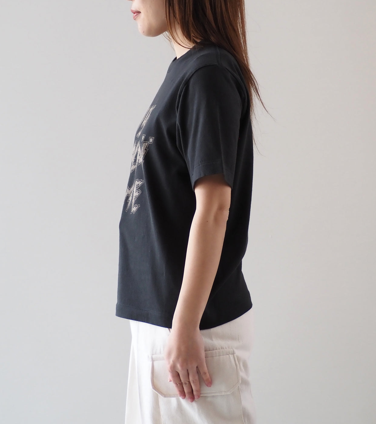blurhms ROOTSTOCK DADAISM Print Tee STANDARD , Ink Black × Ivory-PT