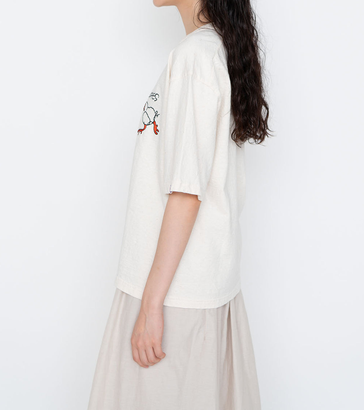 FFFES Embroidered Graphic Tee , Natural