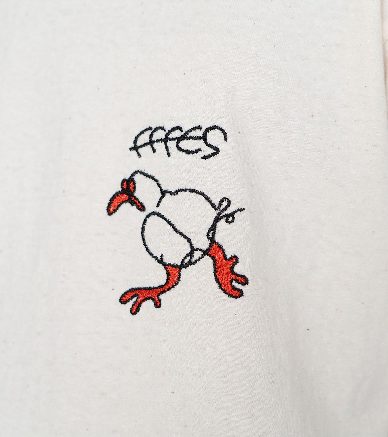 FFFES Embroidered Graphic Tee , Natural