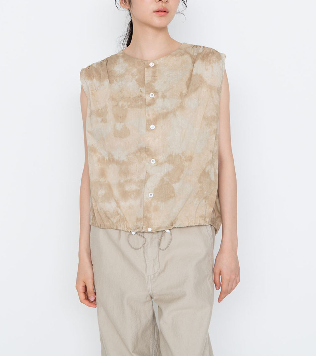 Field Sleeveless Shirt, Beige
