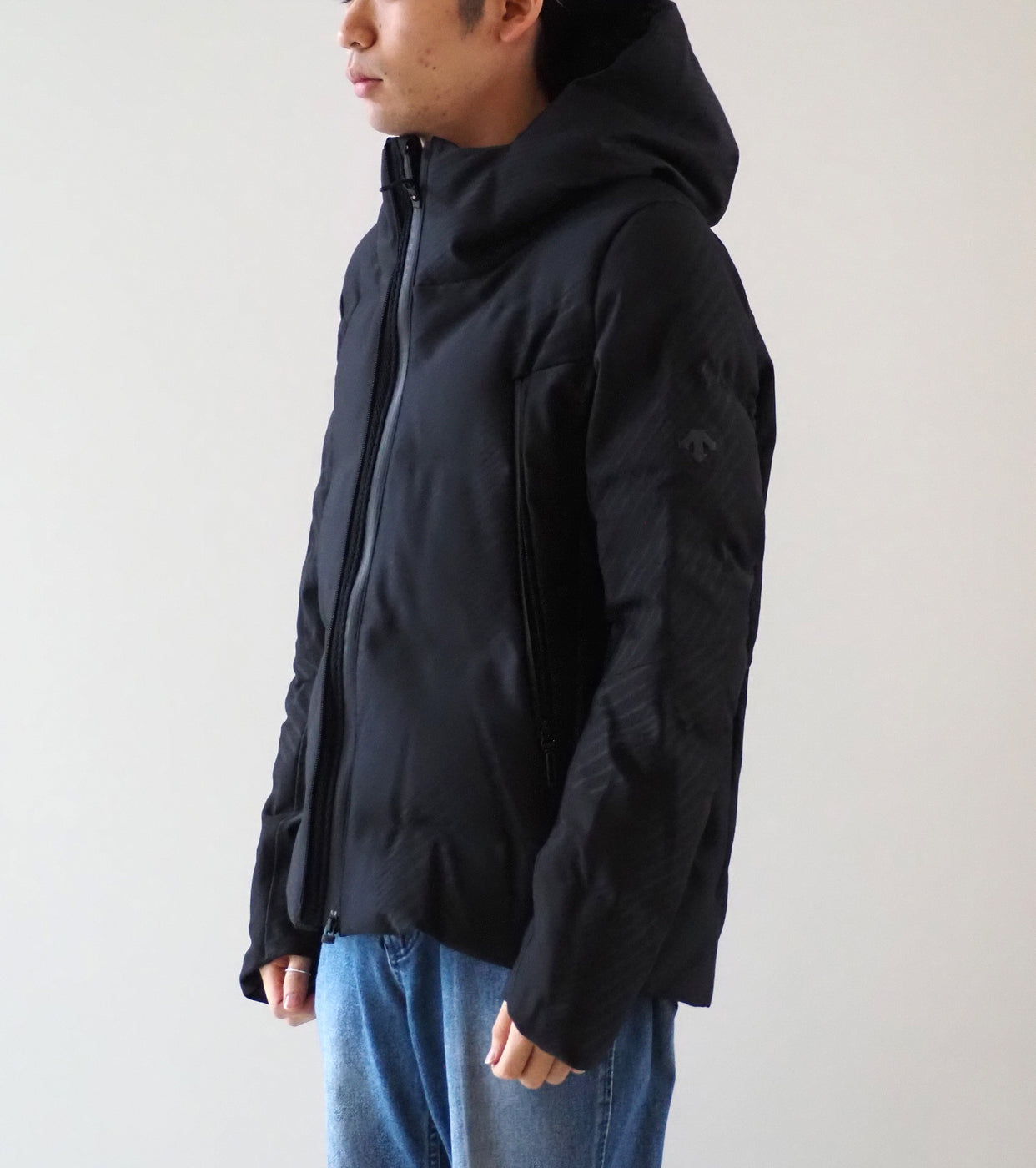 MIZUSAWA DOWN JACKET "Crevasse-s",Black