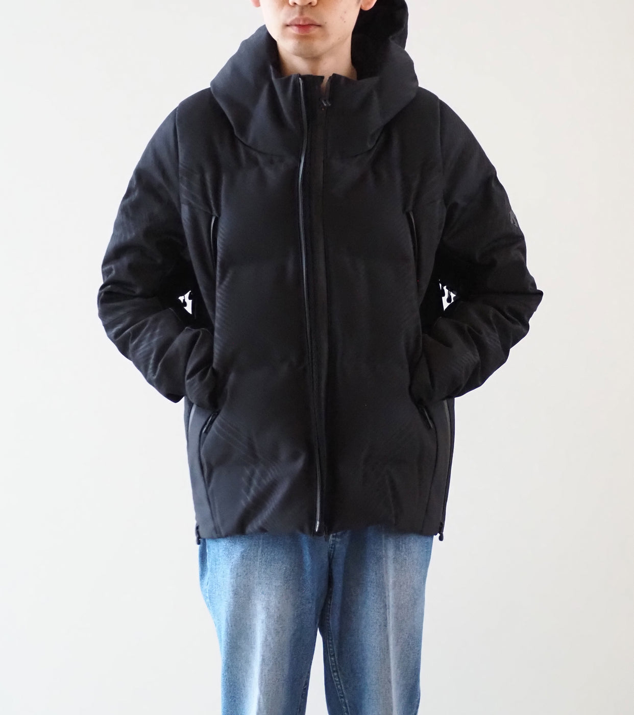 MIZUSAWA DOWN JACKET "Crevasse-s",Black