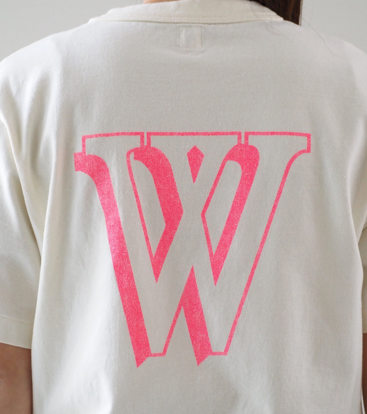 blurhms ROOTSTOCK W-W Print Tee STANDARD , Ivory × Pink-Pt