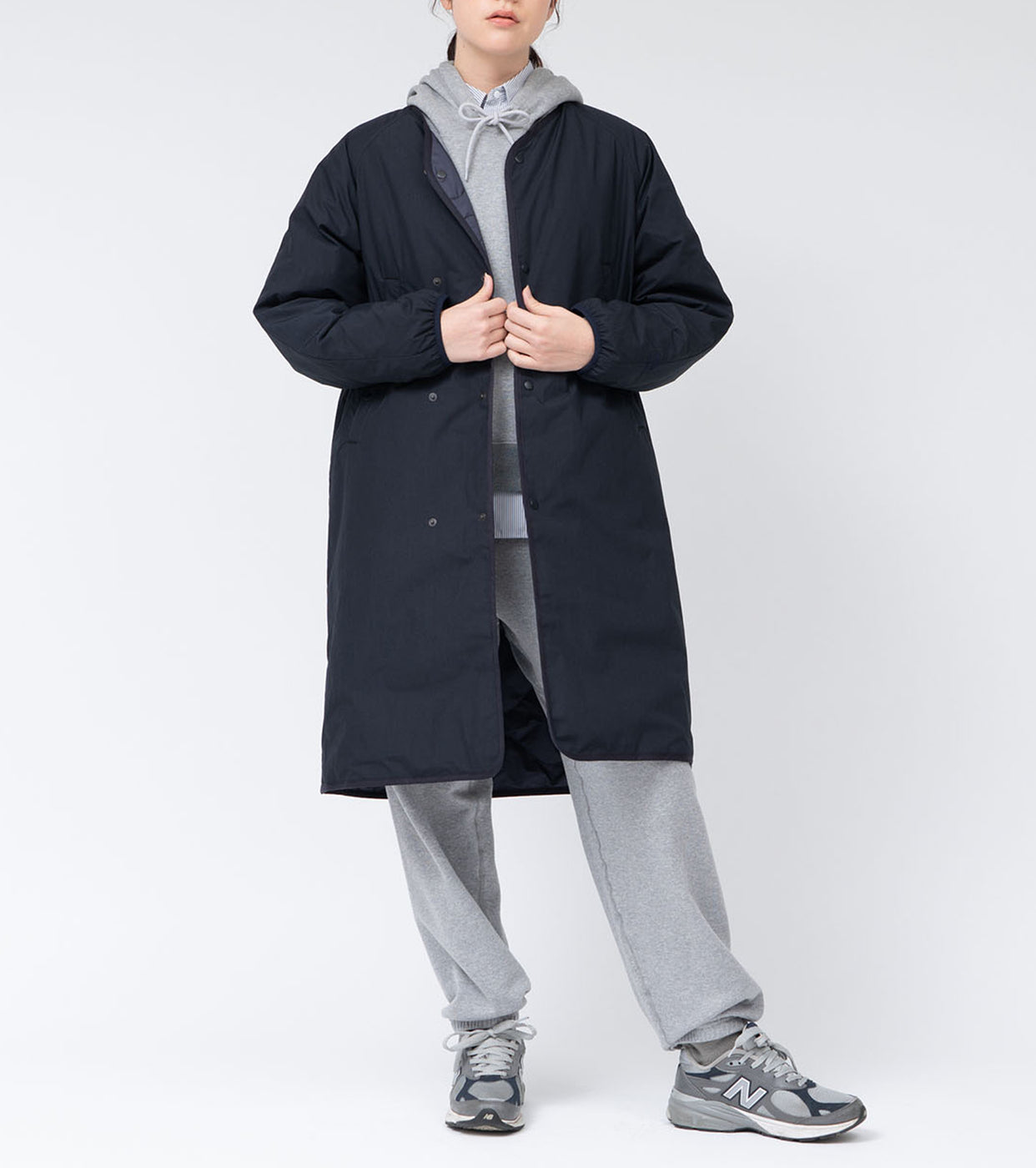 nanamica Reversible Down Coat, Dark Navy