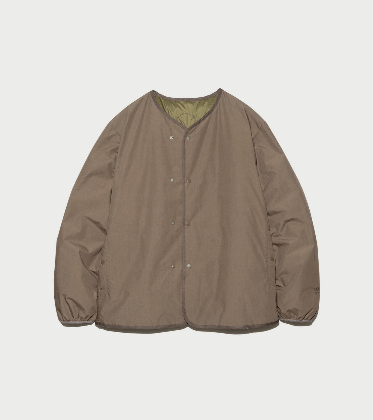 nanamica Women Reversible Down Cardigan, Khaki beige