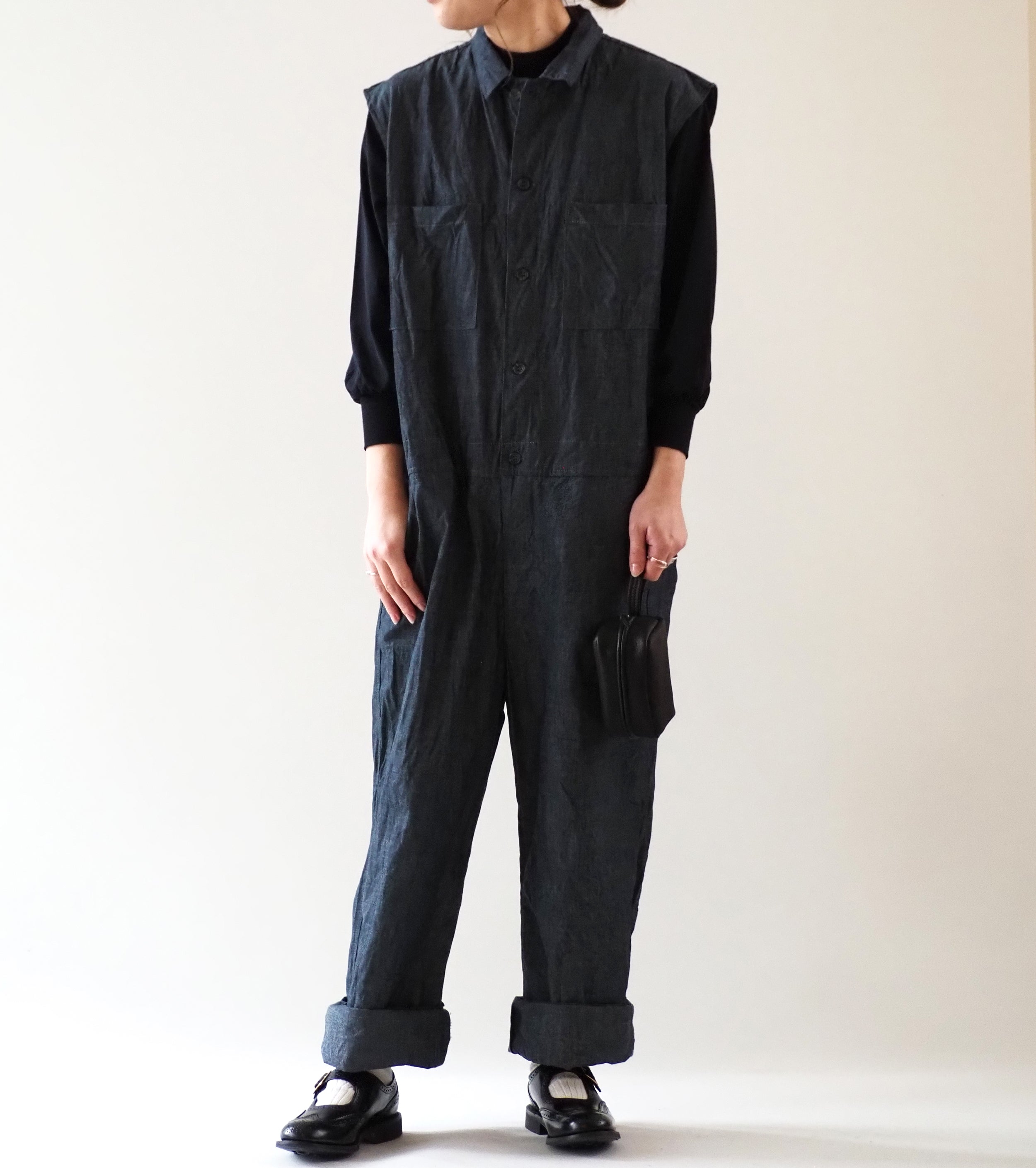 Yarmo Sleeveless Boiler Suit , Indigo