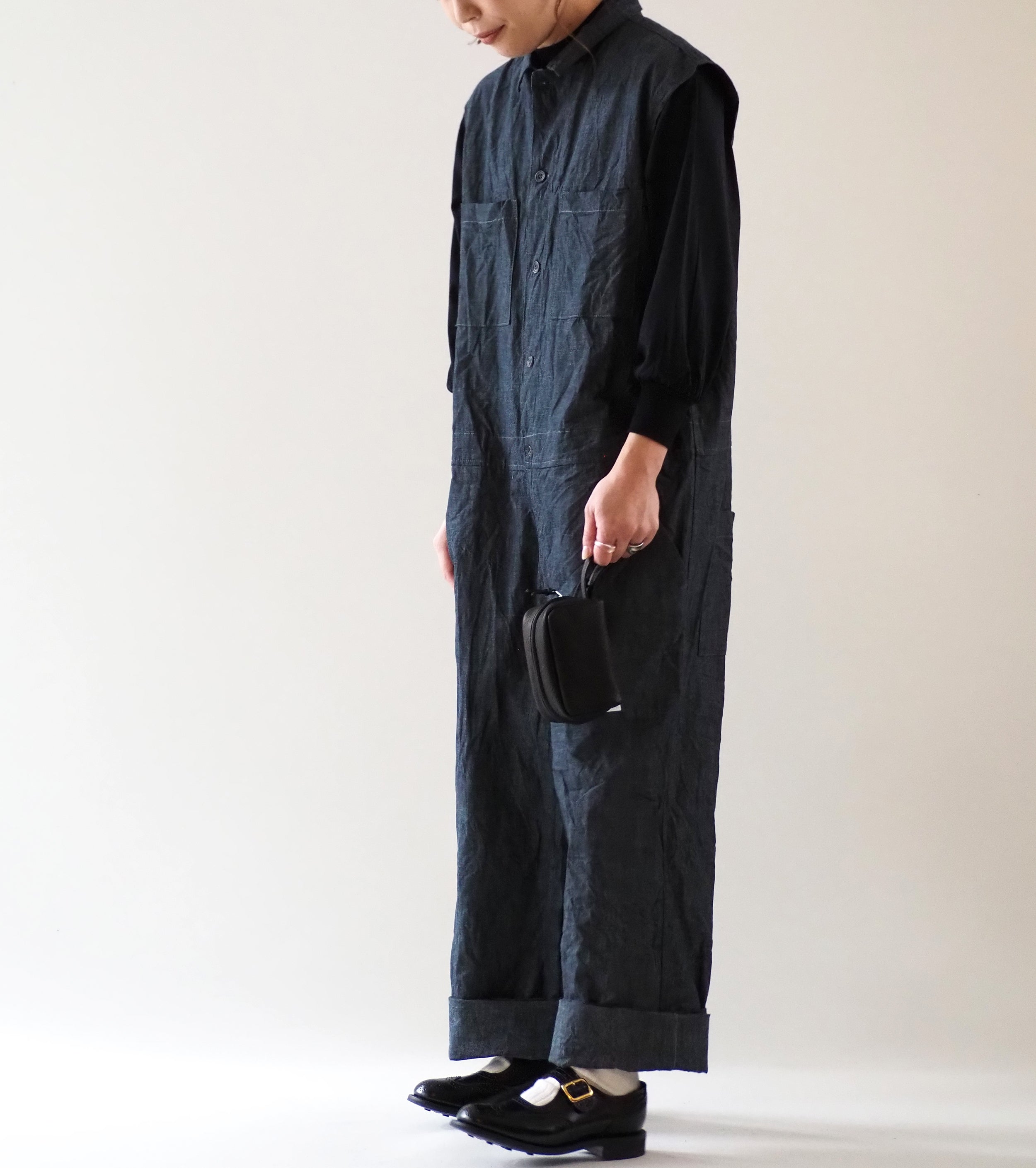 Yarmo Sleeveless Boiler Suit , Indigo