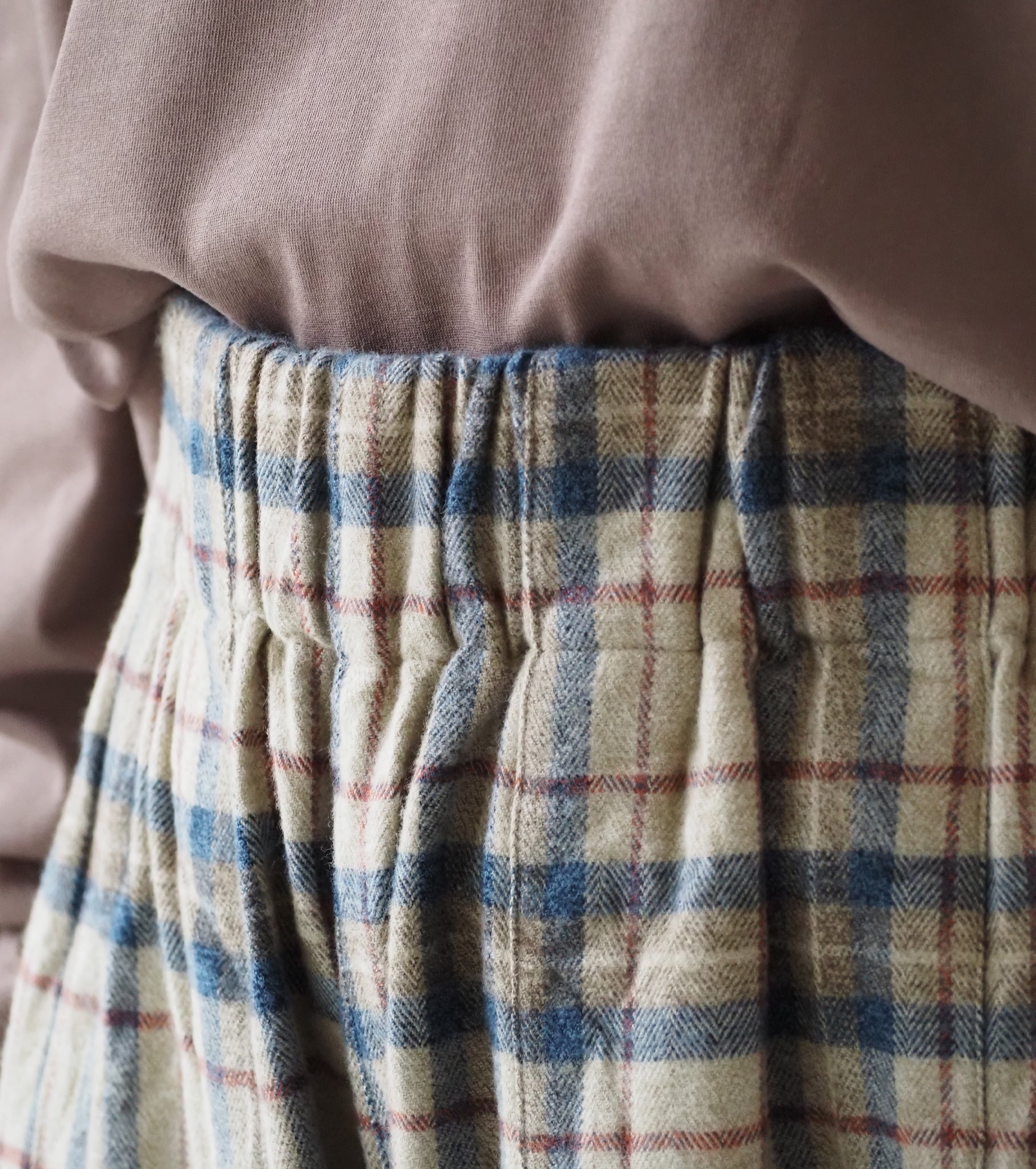 Yarmo Wide Tuck Easy PT Flannel  , Sax Beige