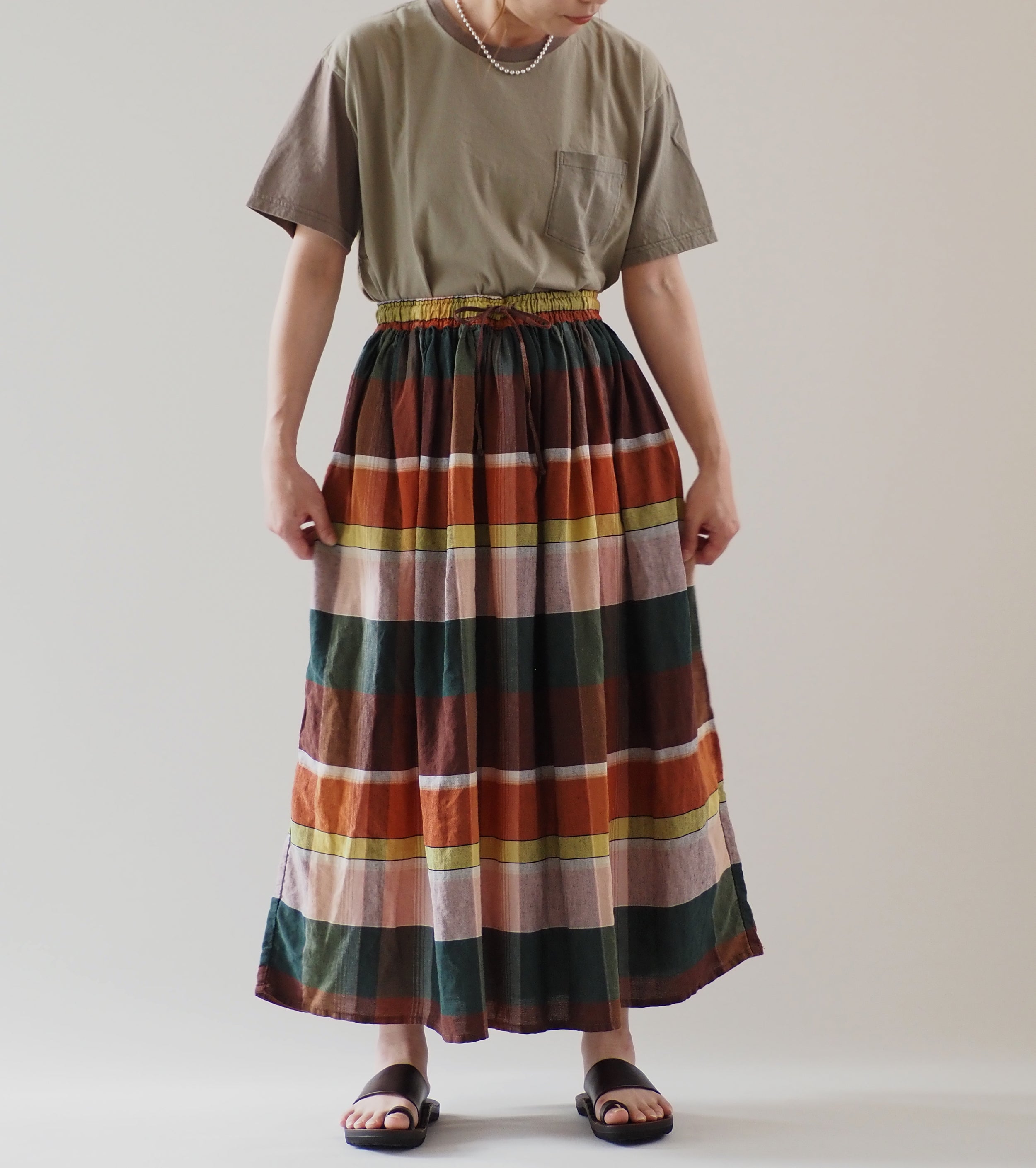 orslow Original  Check Gathered skirt, Check