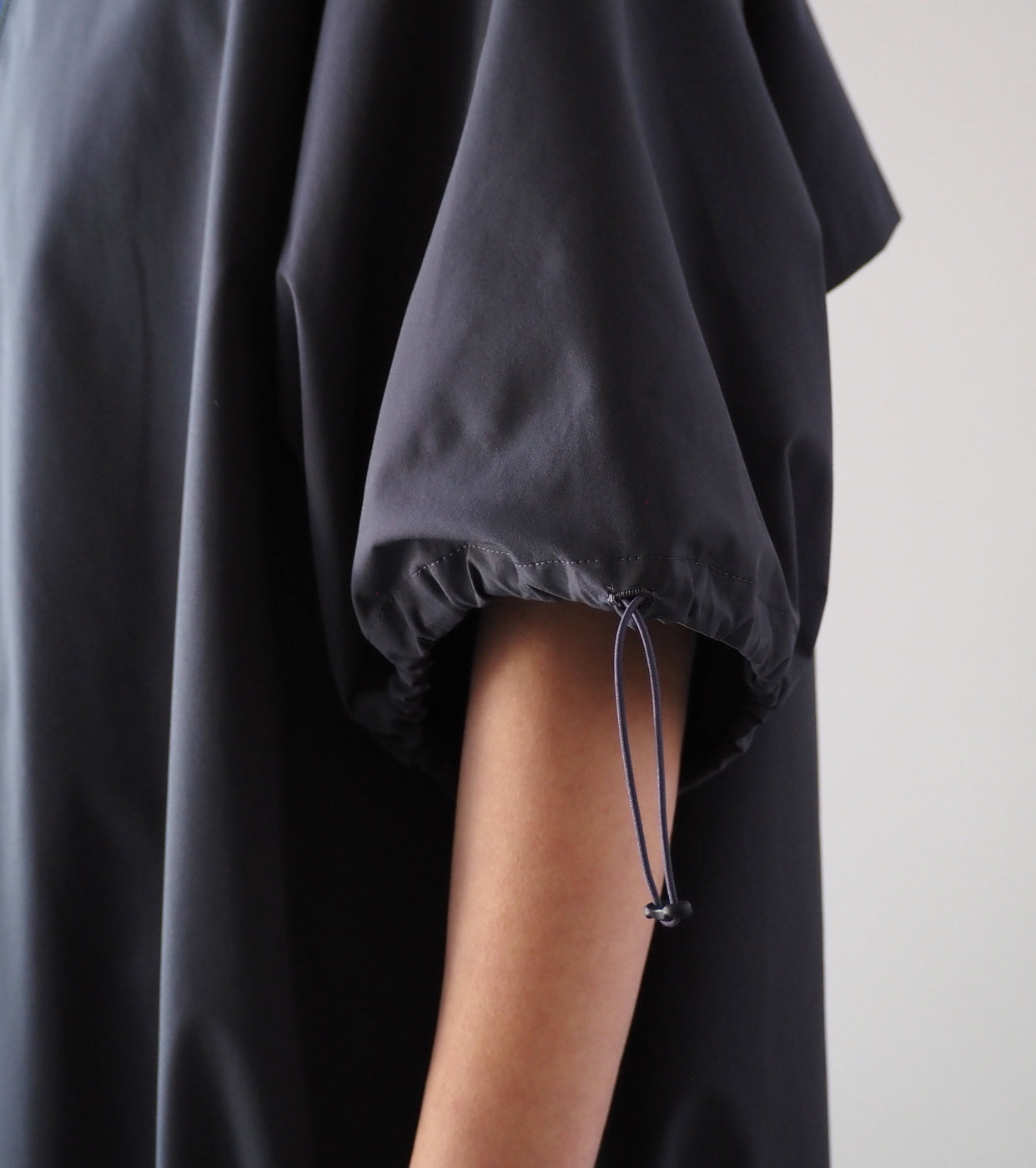 Americana Nylon Ventilation Dress, Charcoal Gray