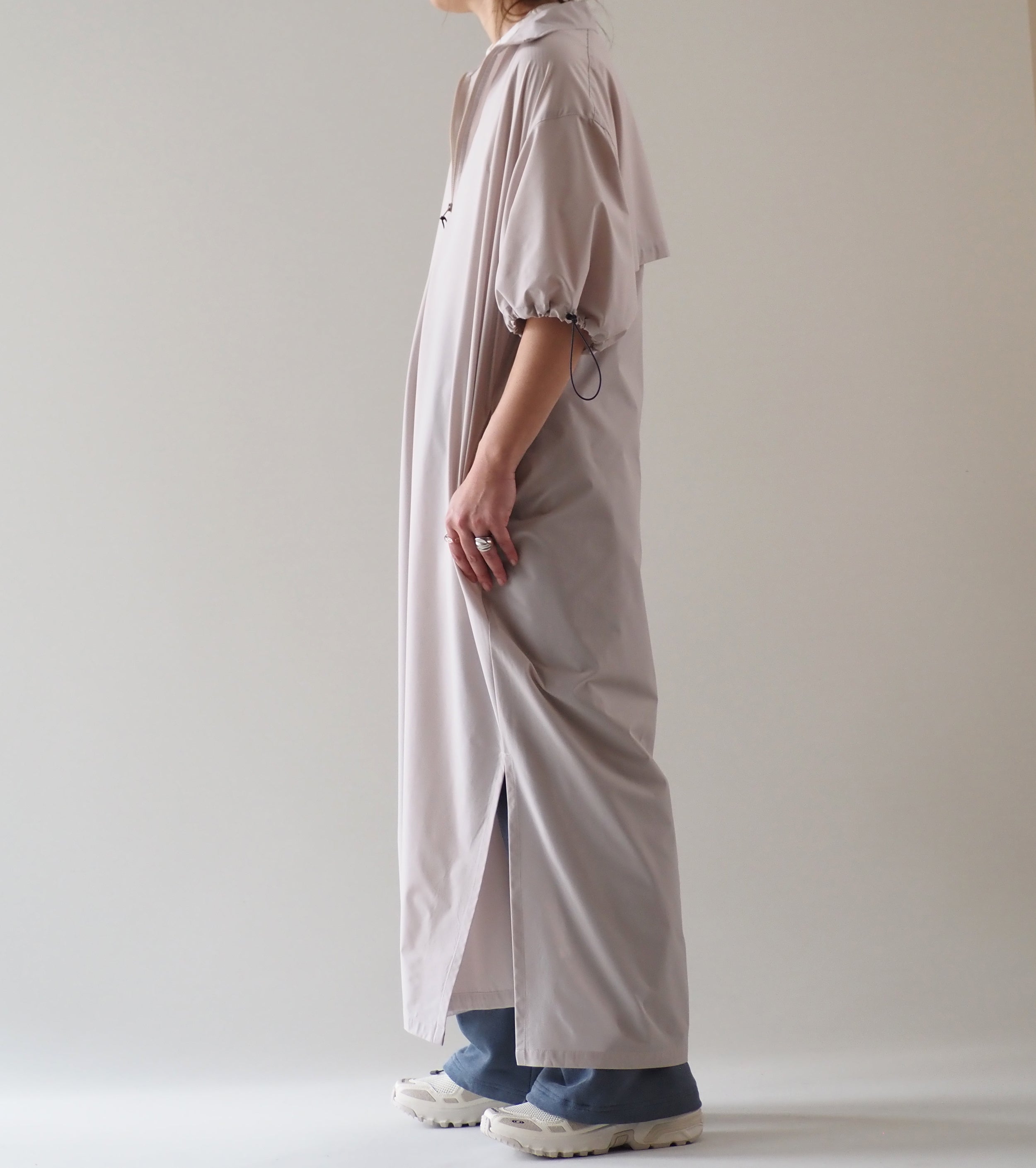 Americana Nylon Ventilation Dress, Light Beige