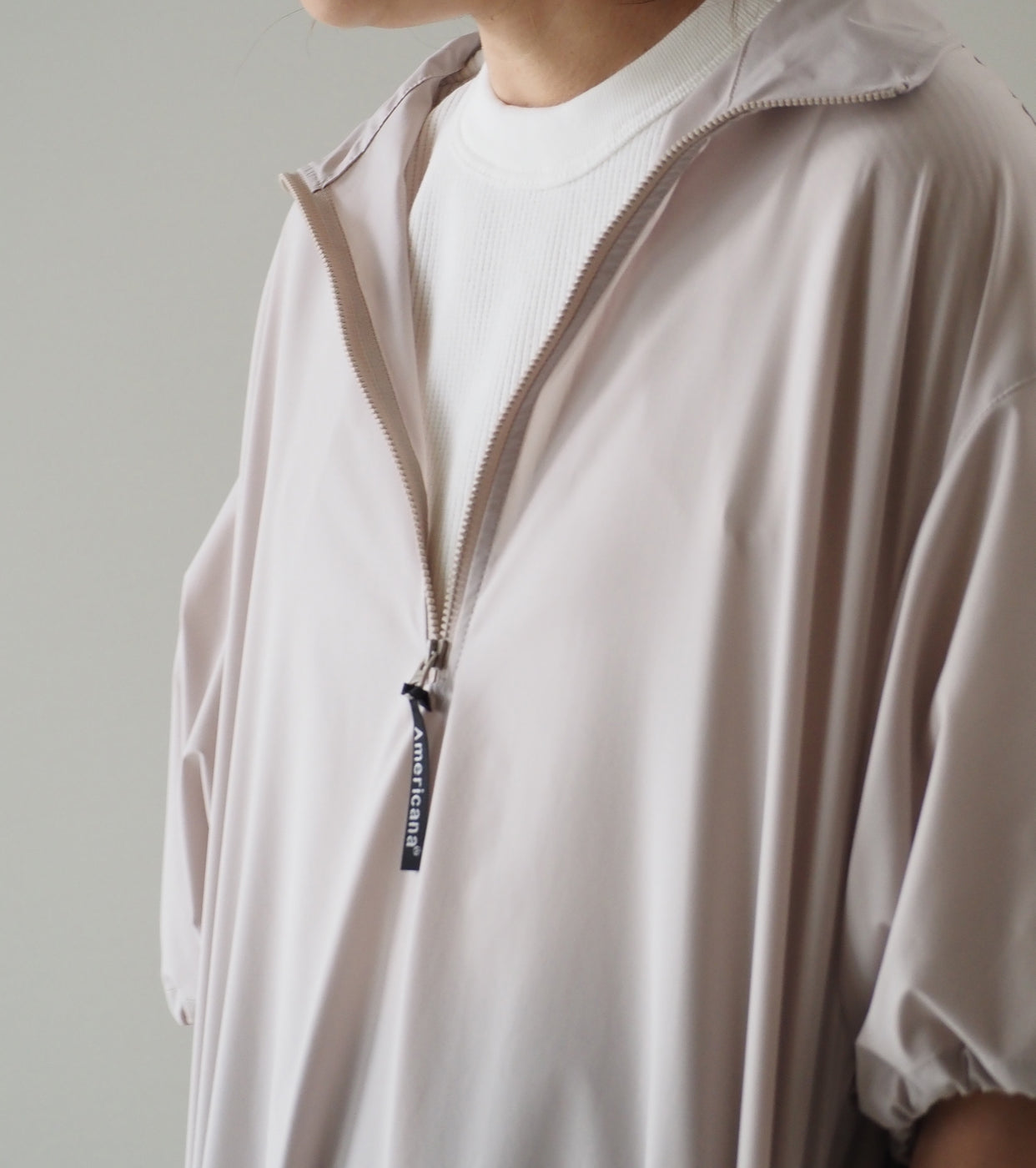 Americana Nylon Ventilation Dress, Light Beige