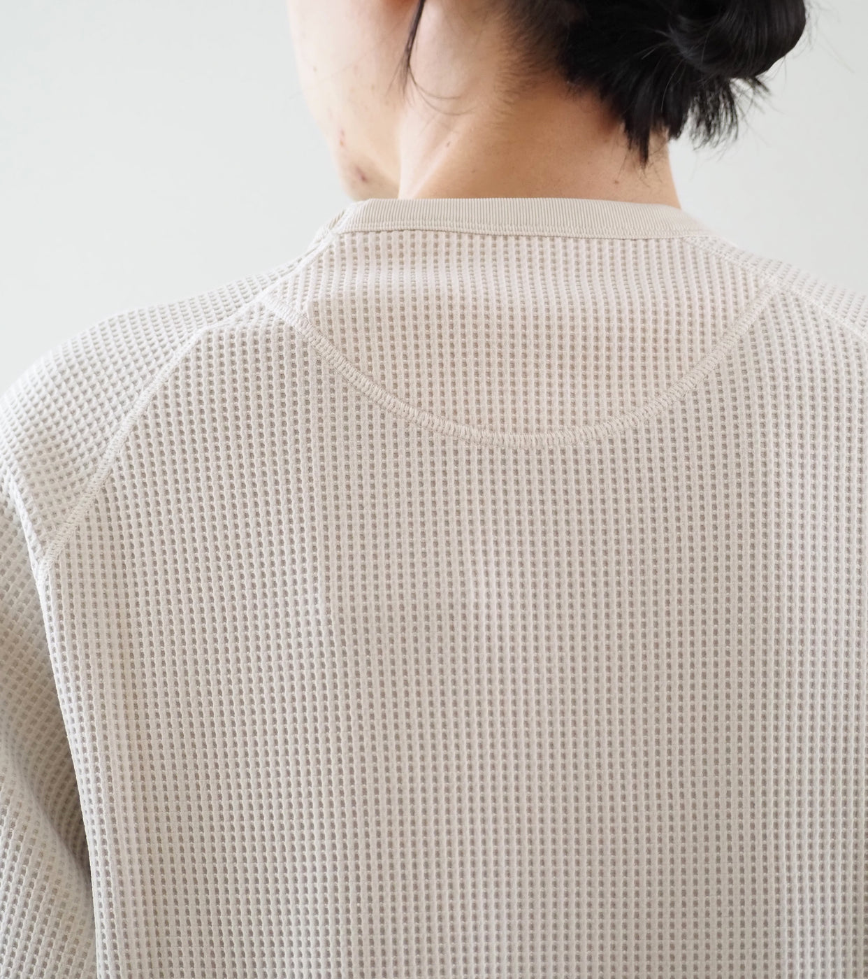 Goldwin Waffle Light Long Sleeve Tee Shirt, Ivory